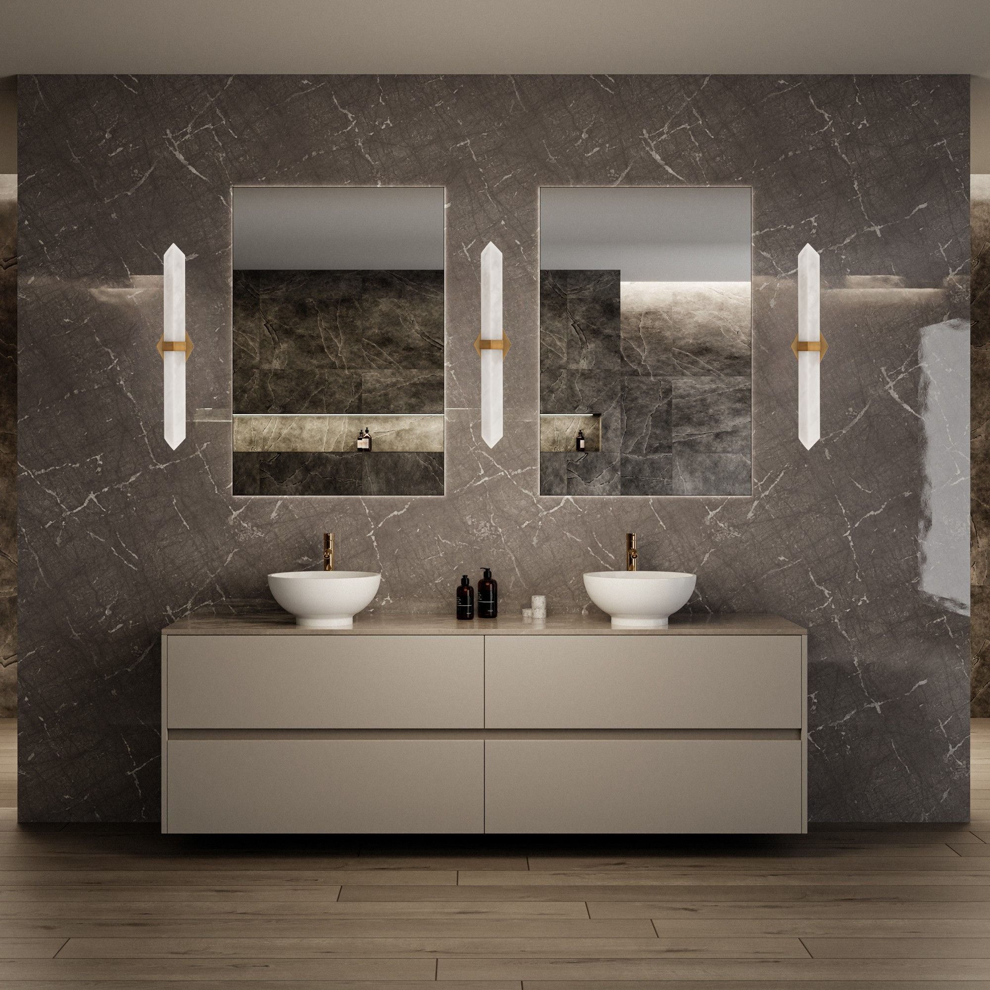 Javelin 28" LED Bath Vanity, Aged Brass Finish