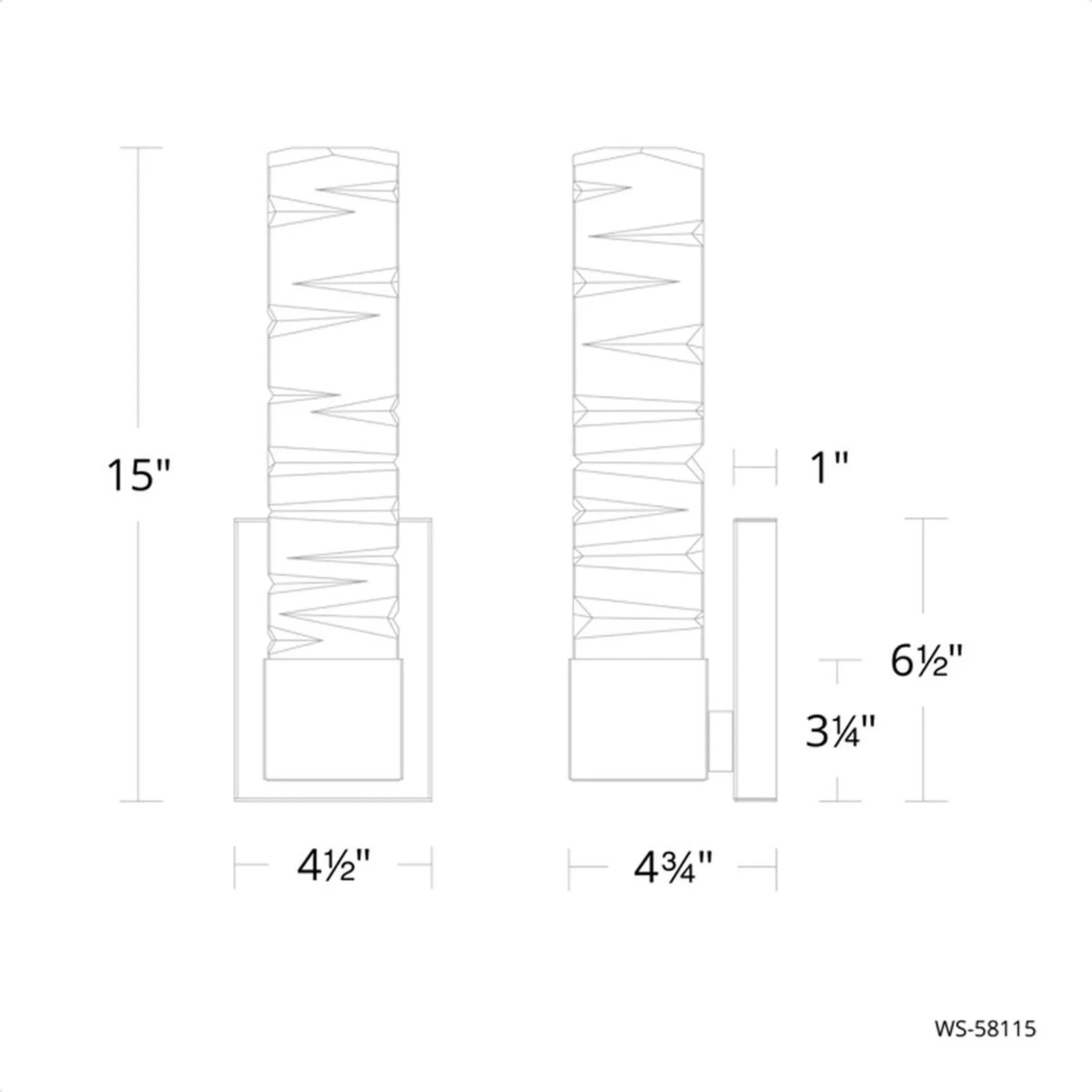 Juliet 15" LED Wall Light, Black Finish