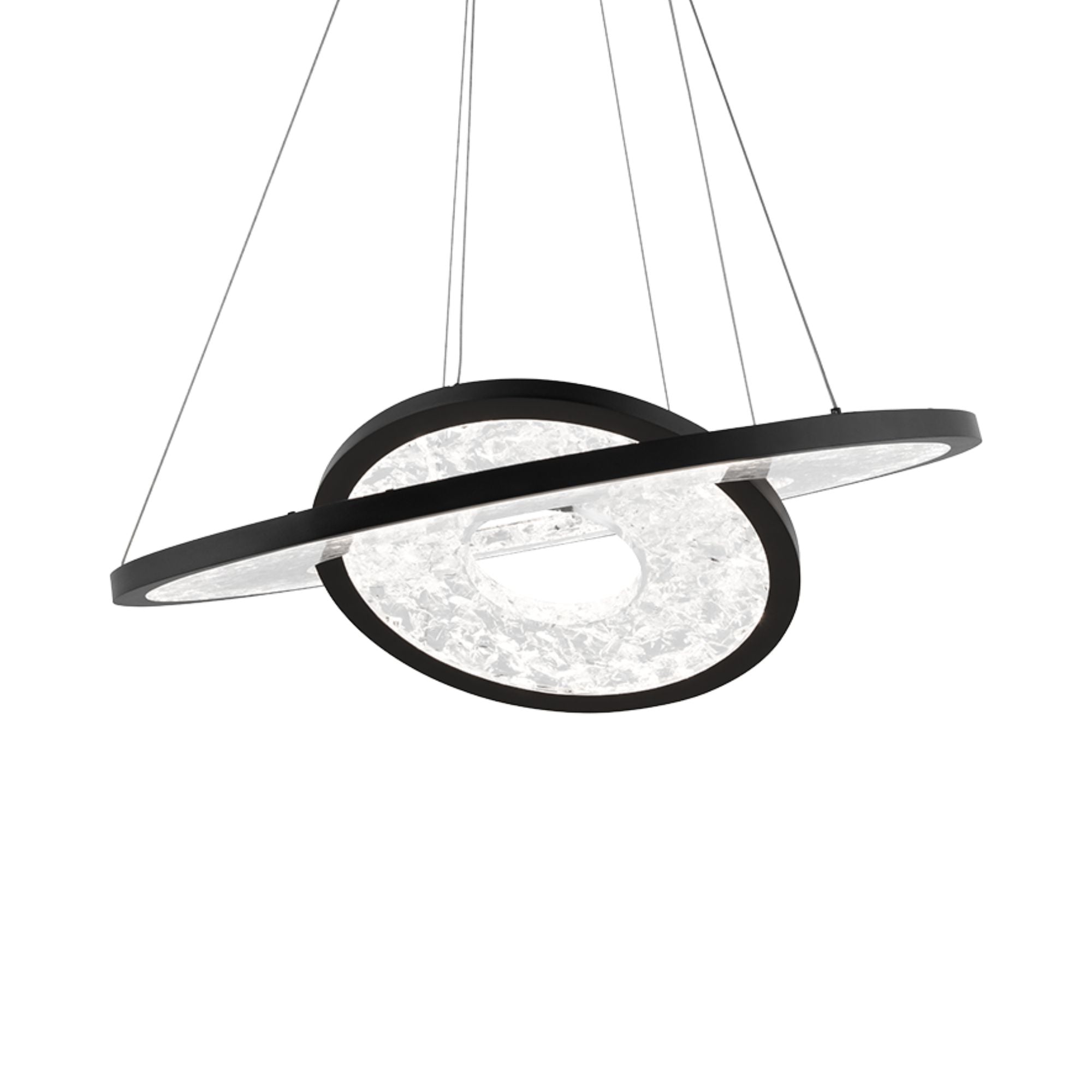 Jupiter 27" LED Chandelier, Black Finish