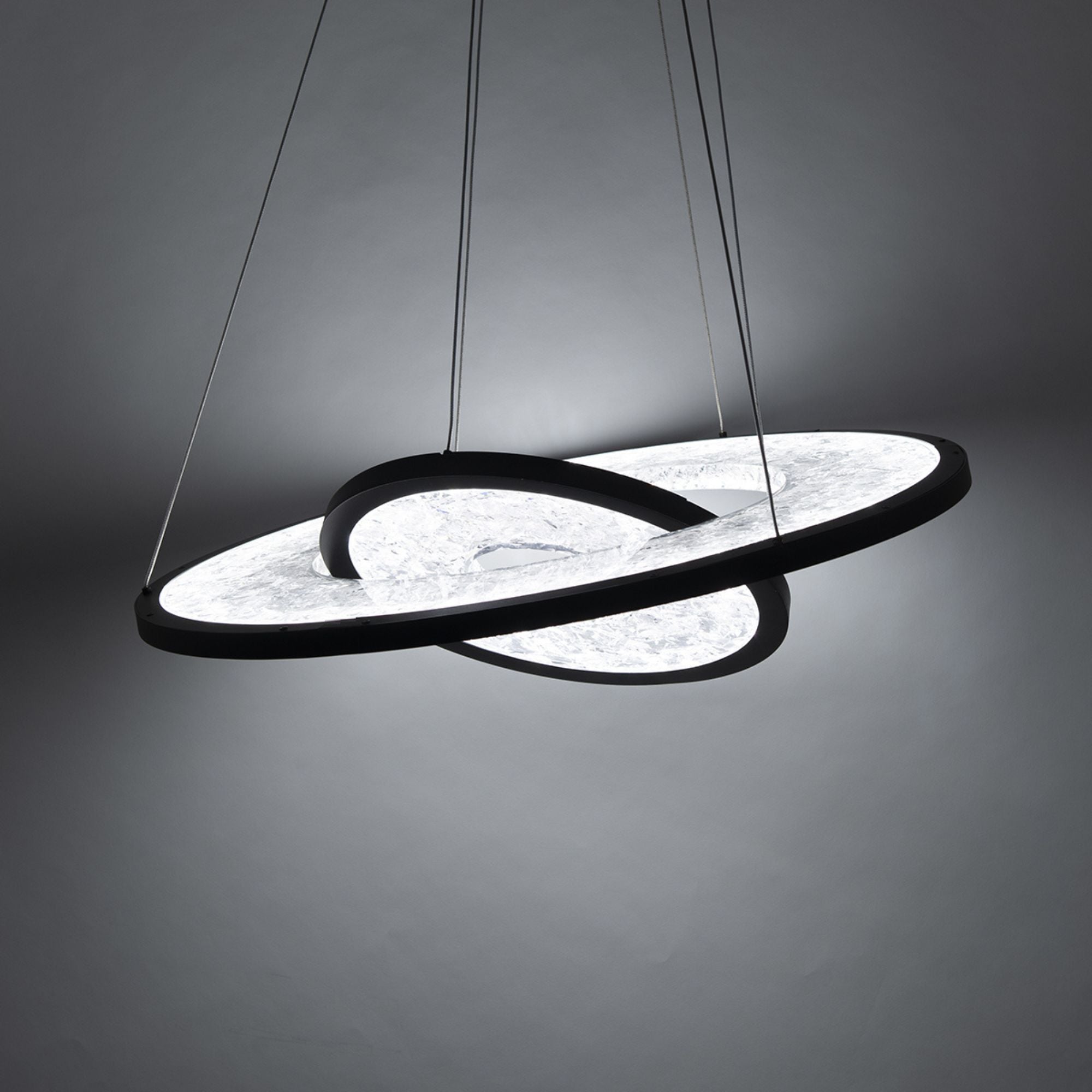 Jupiter 27" LED Chandelier, Black Finish
