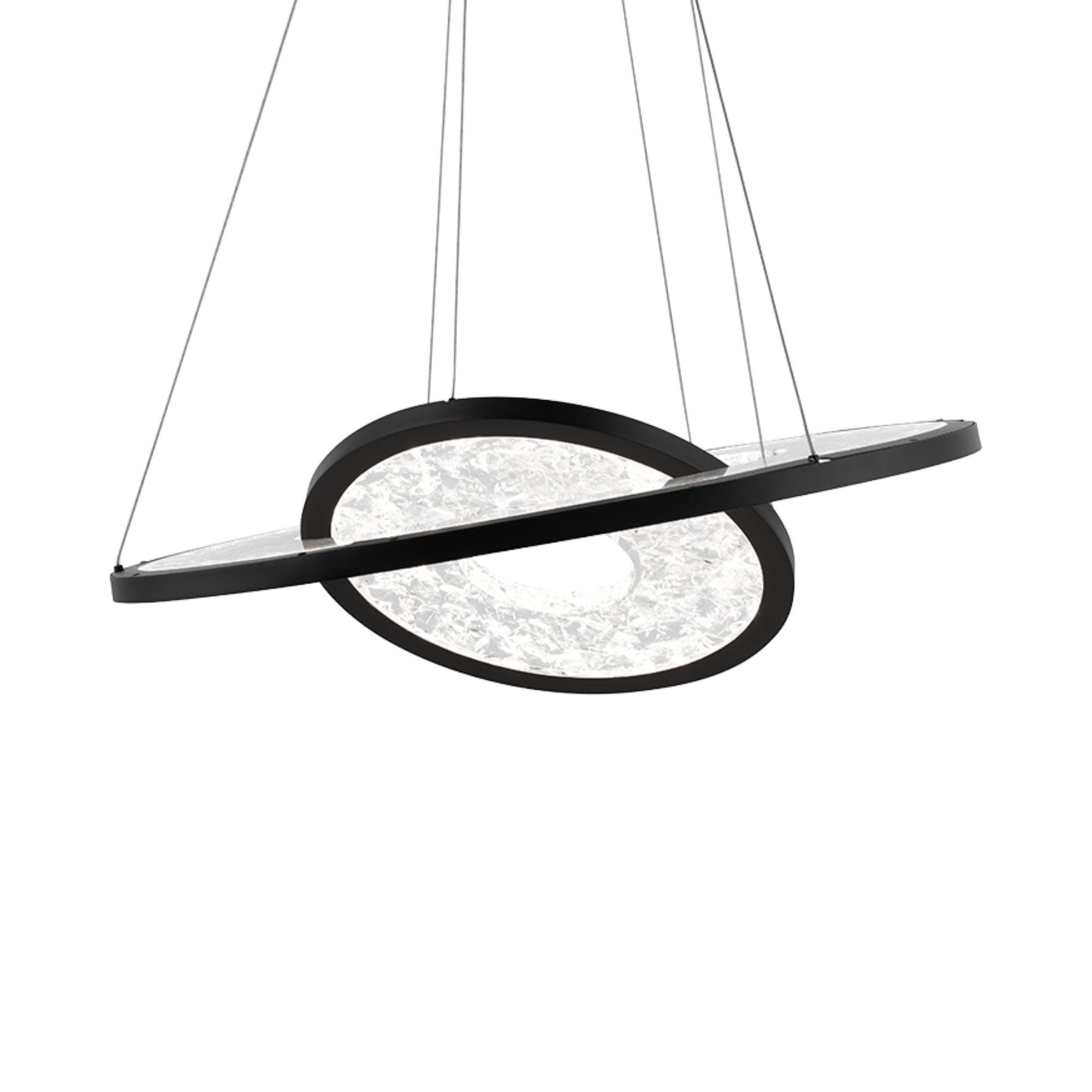 Jupiter 27" LED Chandelier, Black Finish