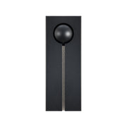 Keyhole 16" LED Outdoor Wall Sconce, Black/ Brushed Nickel Finish