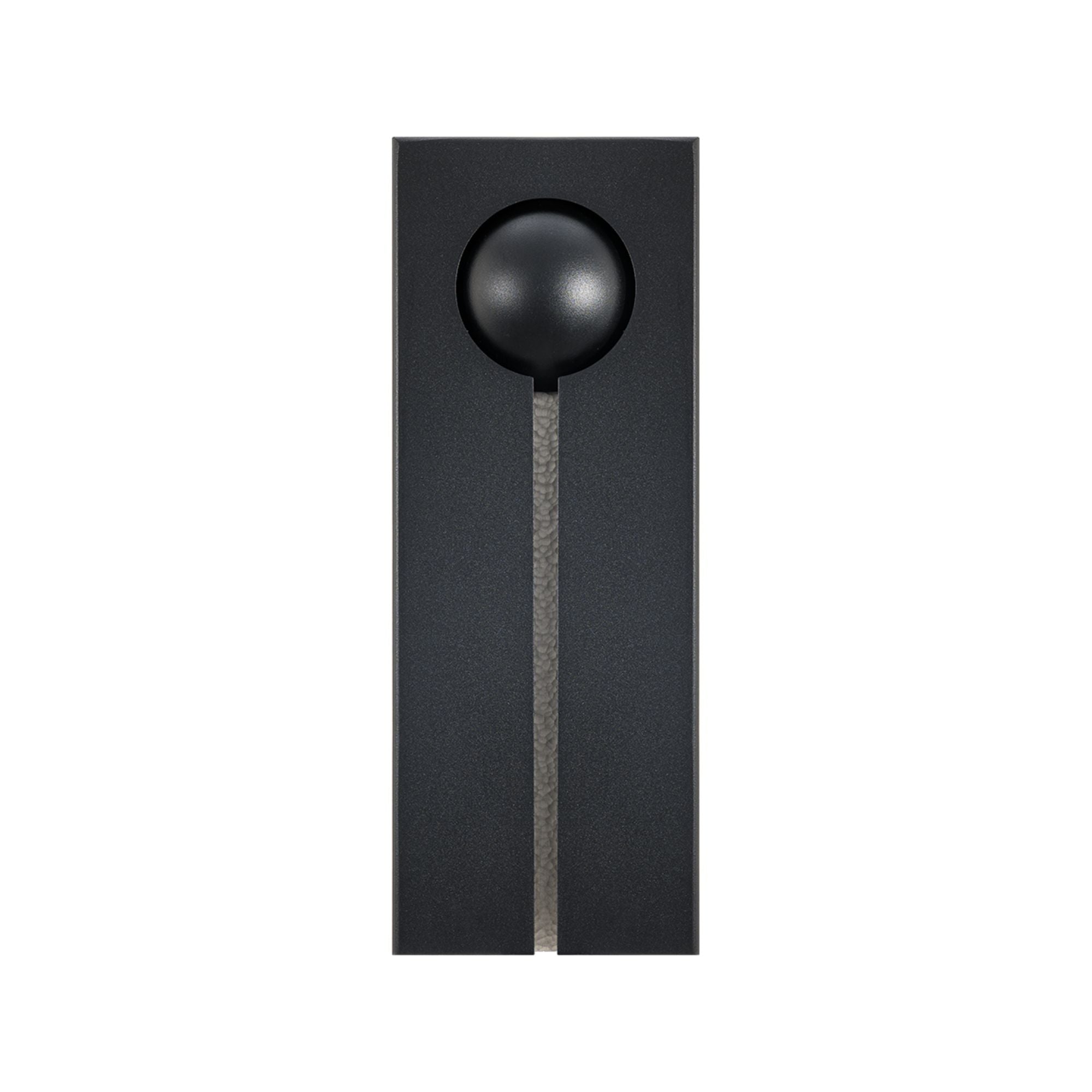 Keyhole 16" LED Outdoor Wall Sconce, Black/ Brushed Nickel Finish