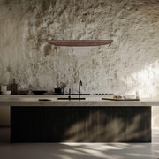Modern Forms - Kiefer 48" LED Linear Pendant, Black/Dark Walnut Finish | Bees Lighting