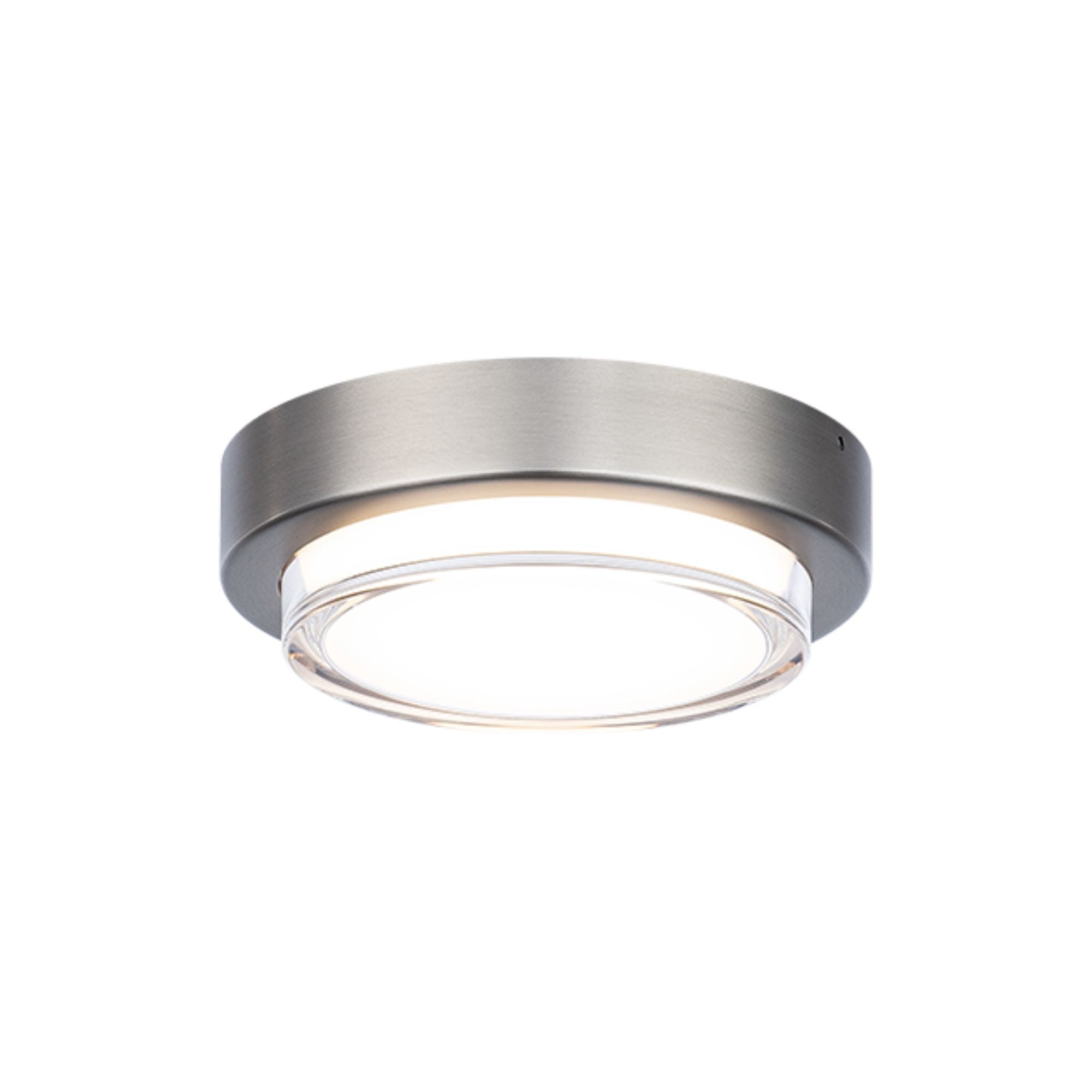 Kind 8" LED Flush Mount, 3CCT, Brushed Nickel Finish