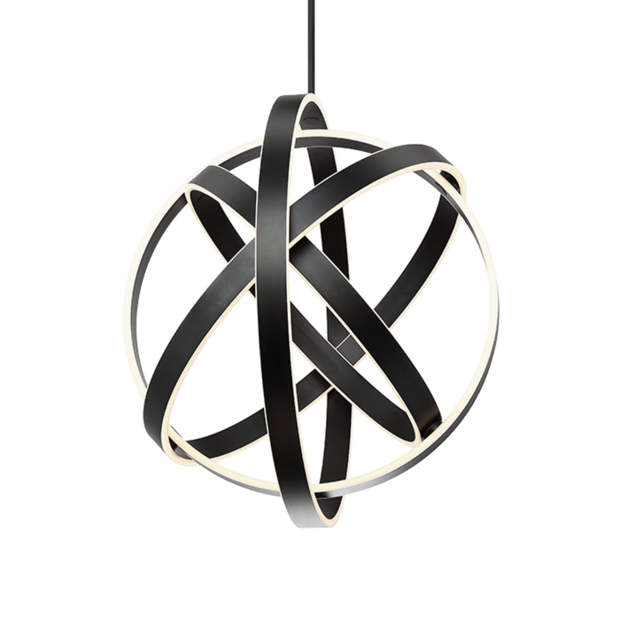 Kinetic 18" LED Pendant Light, Black Finish
