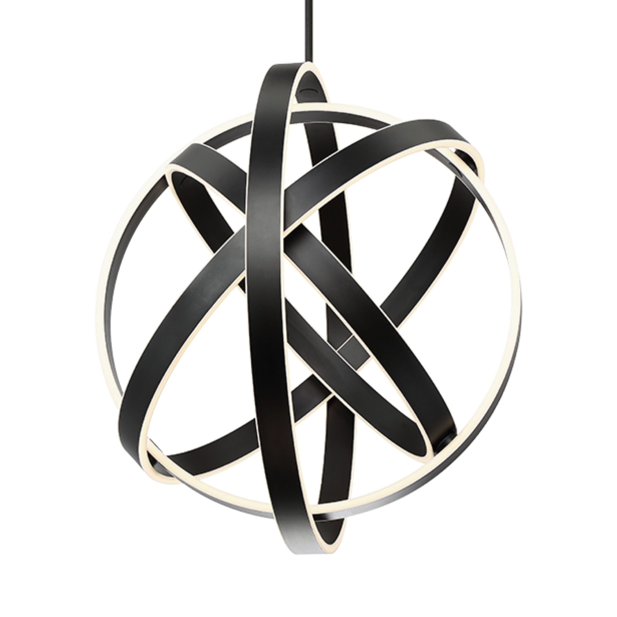 Kinetic 28" LED Chandelier, Black Finish
