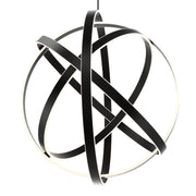Kinetic 38" LED Chandelier, Black Finish