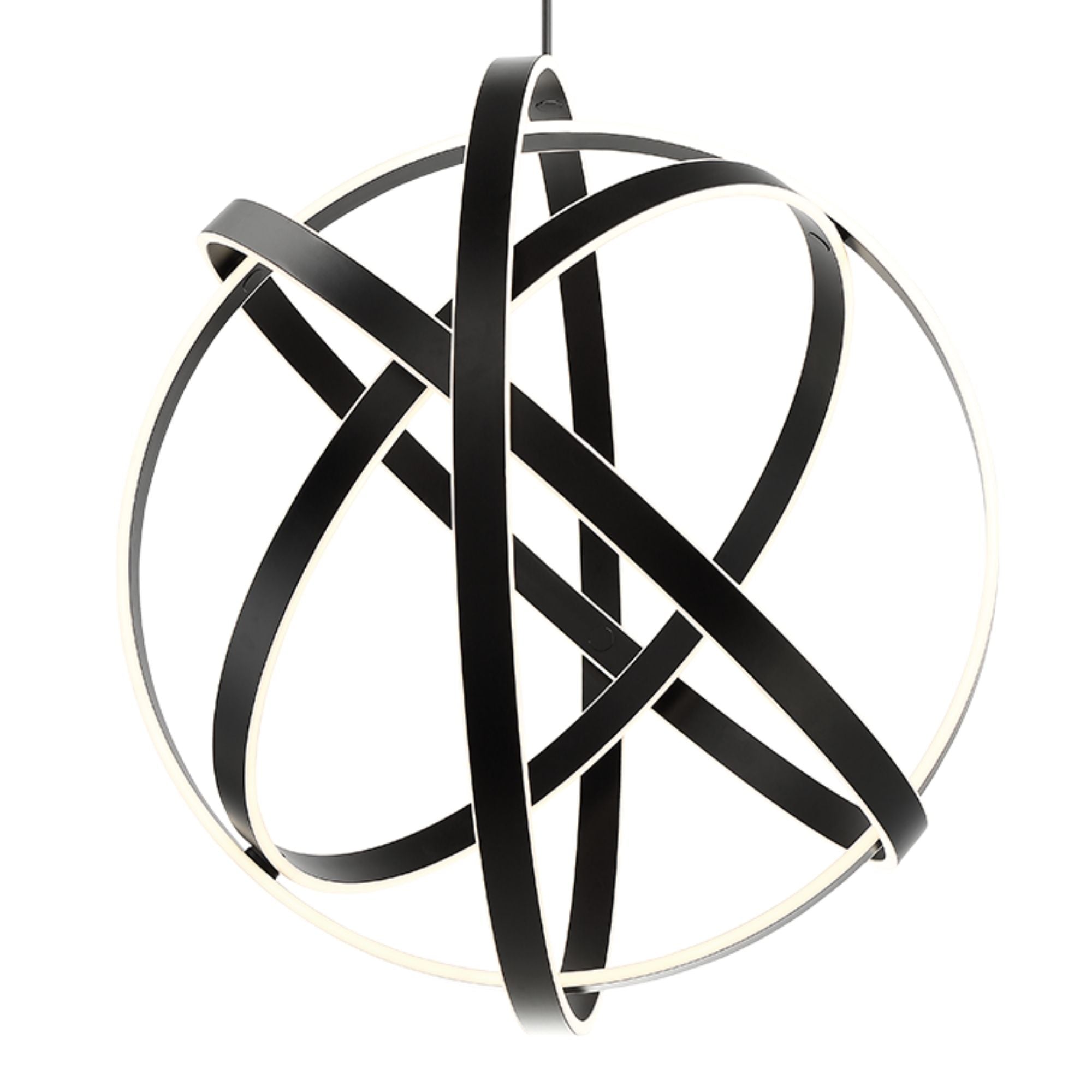 Kinetic 38" LED Chandelier, Black Finish