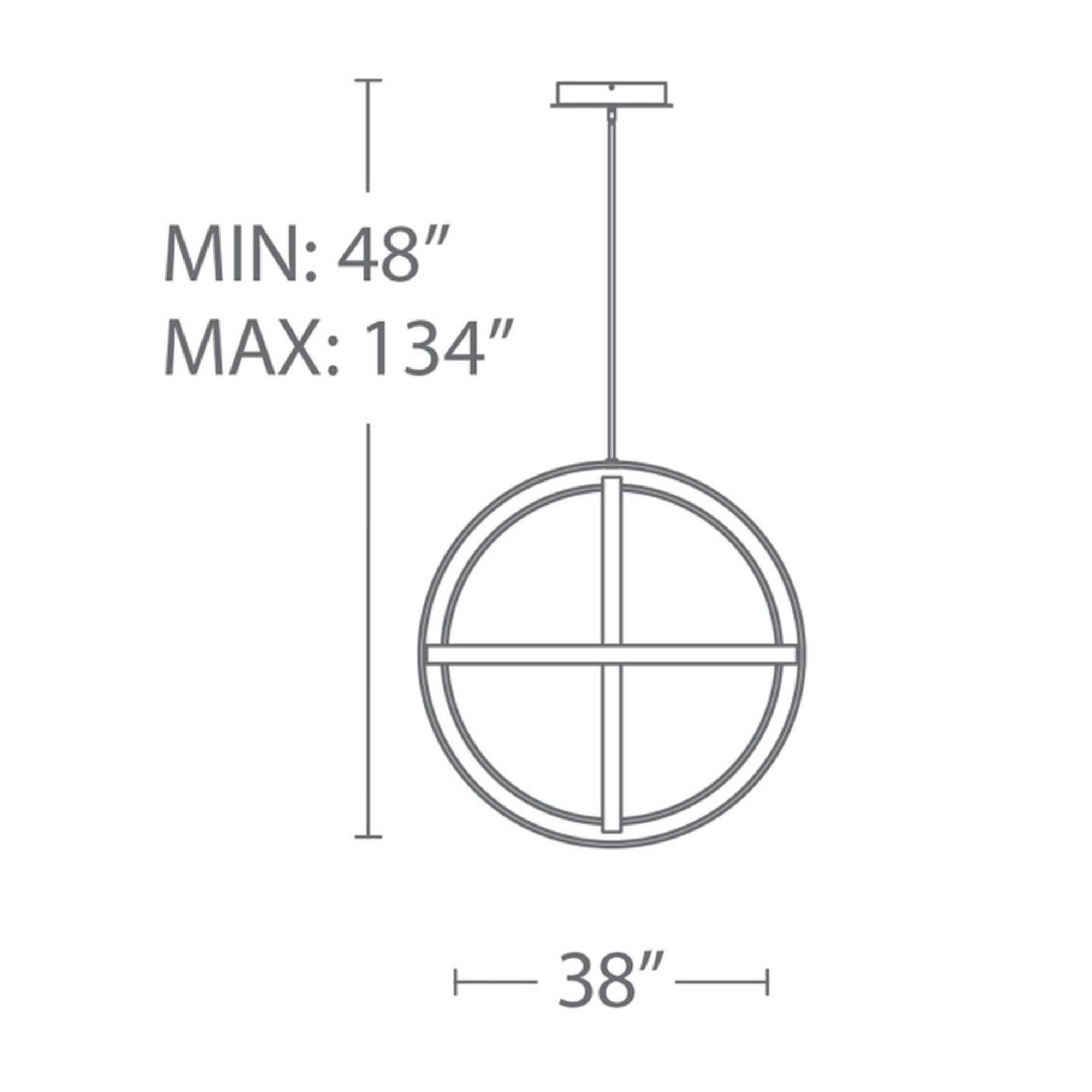 Kinetic 38" LED Chandelier, Titanium Finish