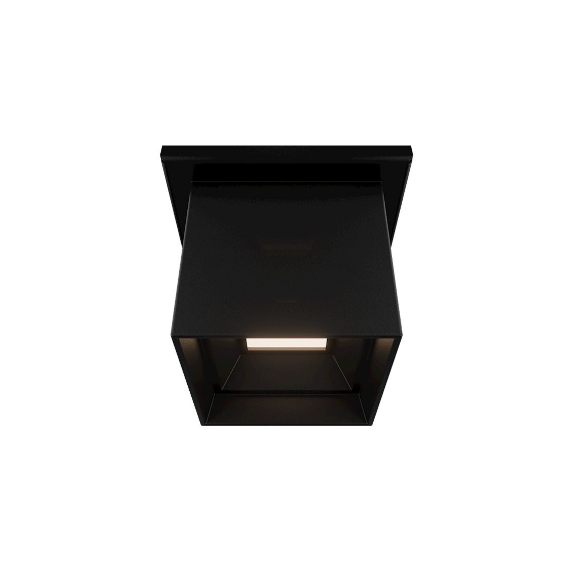 Modern Forms Kube 3.5 in. Outdoor Ceiling Light, Black with Glass Diffuser