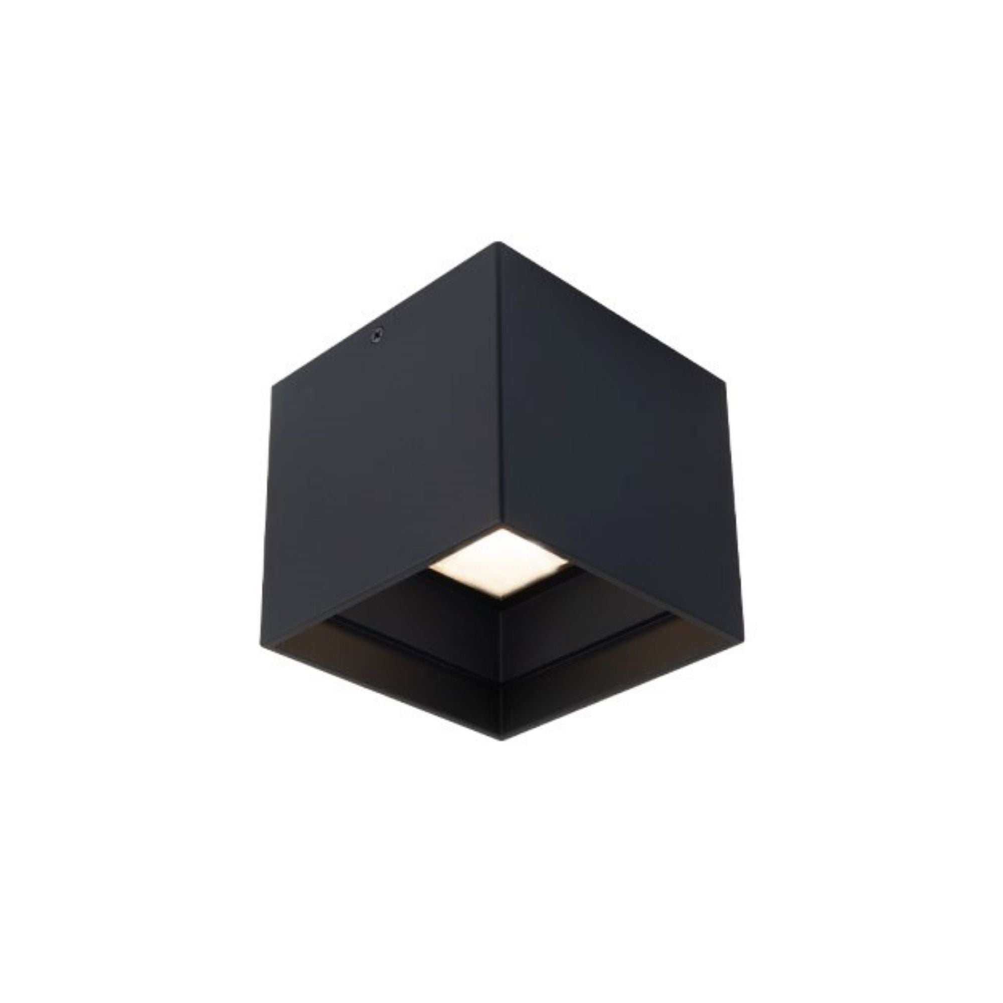 Modern Forms Kube 3.5 in. Outdoor Ceiling Light, Black with Glass Diffuser