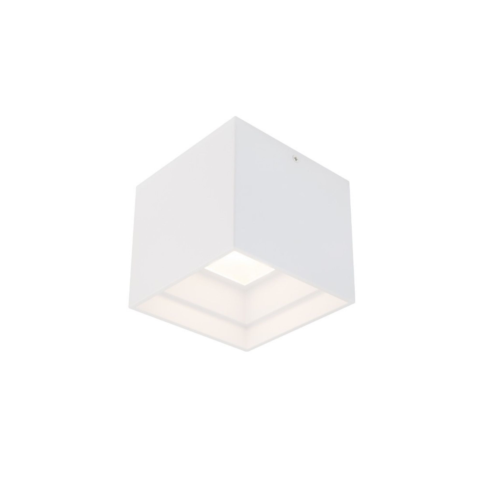 Modern Forms Kube 3.5" Outdoor Ceiling Light, White with Glass Diffuser