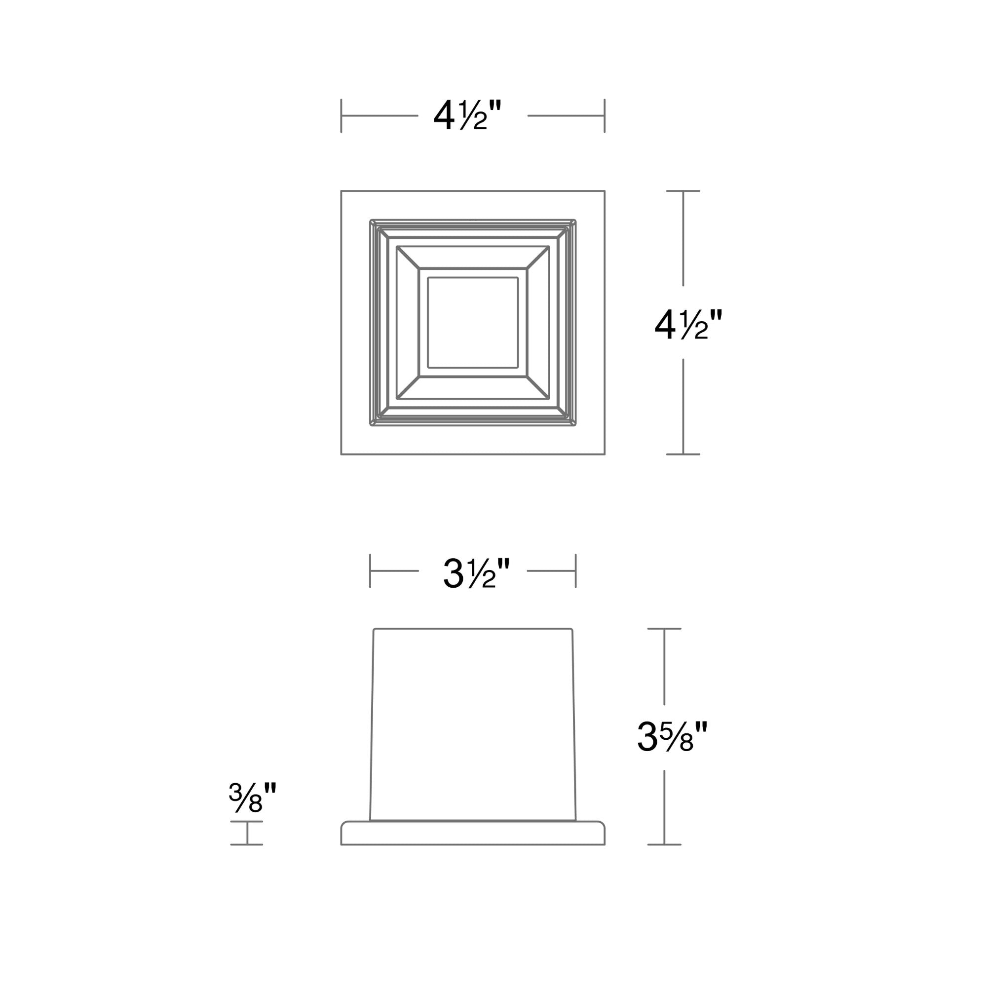 Modern Forms Kube 3.5" Outdoor Ceiling Light, White with Glass Diffuser