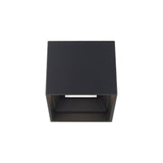 Kube 5" LED Outdoor Flush Mount, 3500K, Black Finish