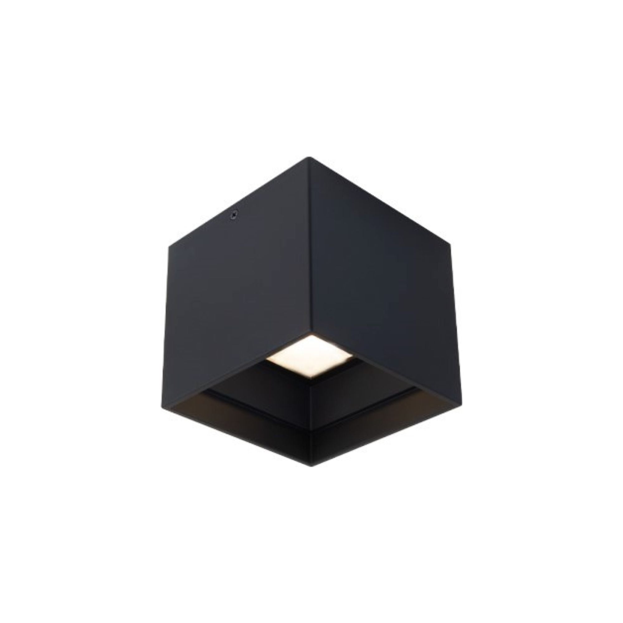 Kube 5" LED Outdoor Flush Mount, 3500K, Black Finish