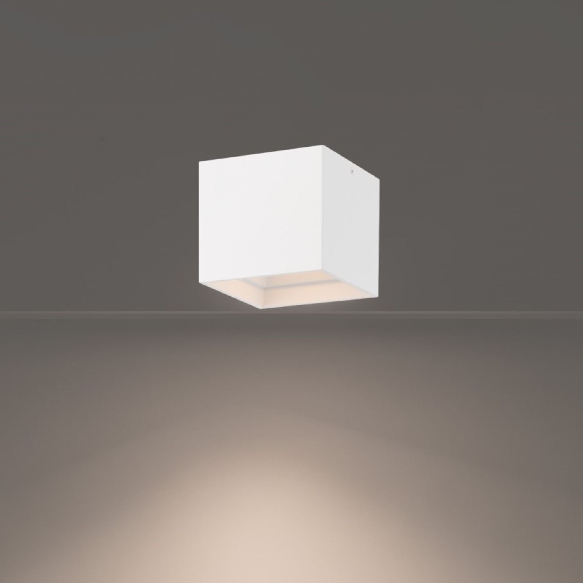 Kube 5" LED Outdoor Flush Mount, 4000K, White Finish