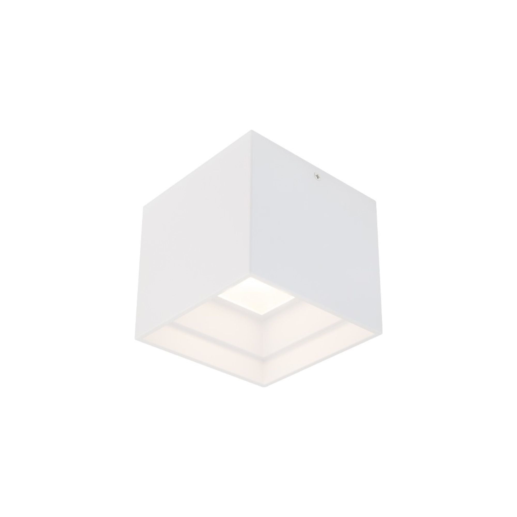 Kube 5" LED Outdoor Flush Mount, 4000K, White Finish