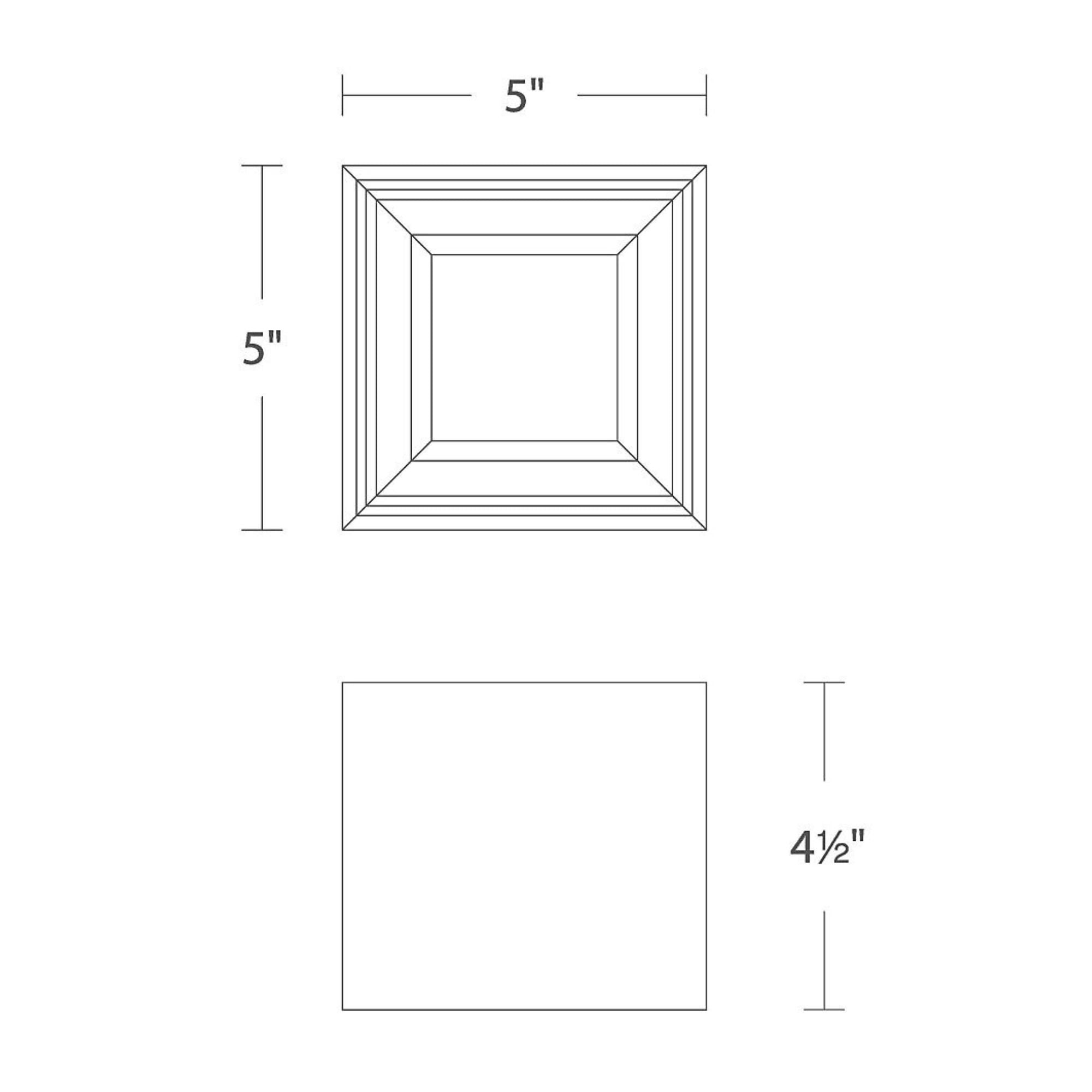 Kube 5" LED Outdoor Flush Mount, 4000K, White Finish