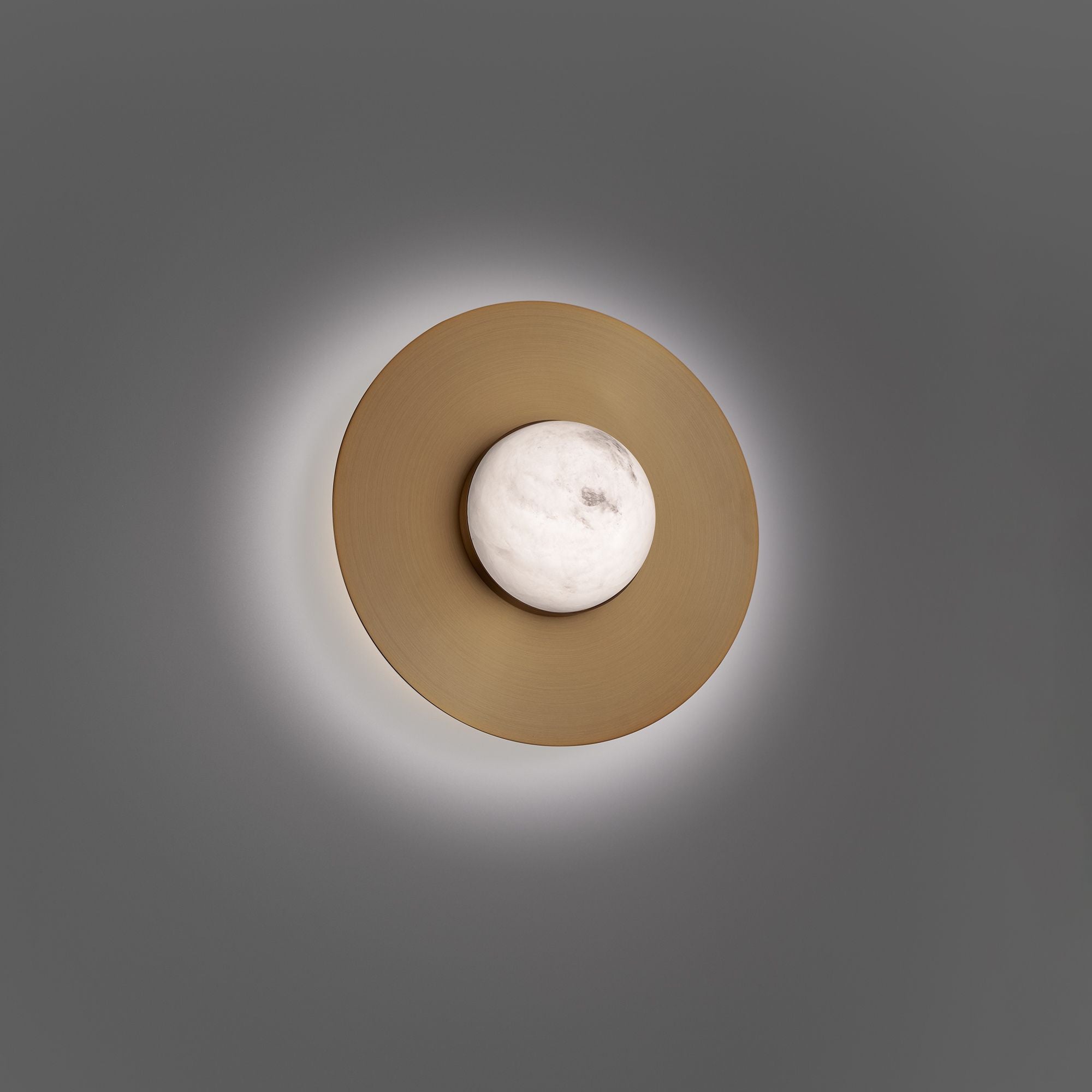 Landed 12" LED Flush Mount, Aged Brass Finish