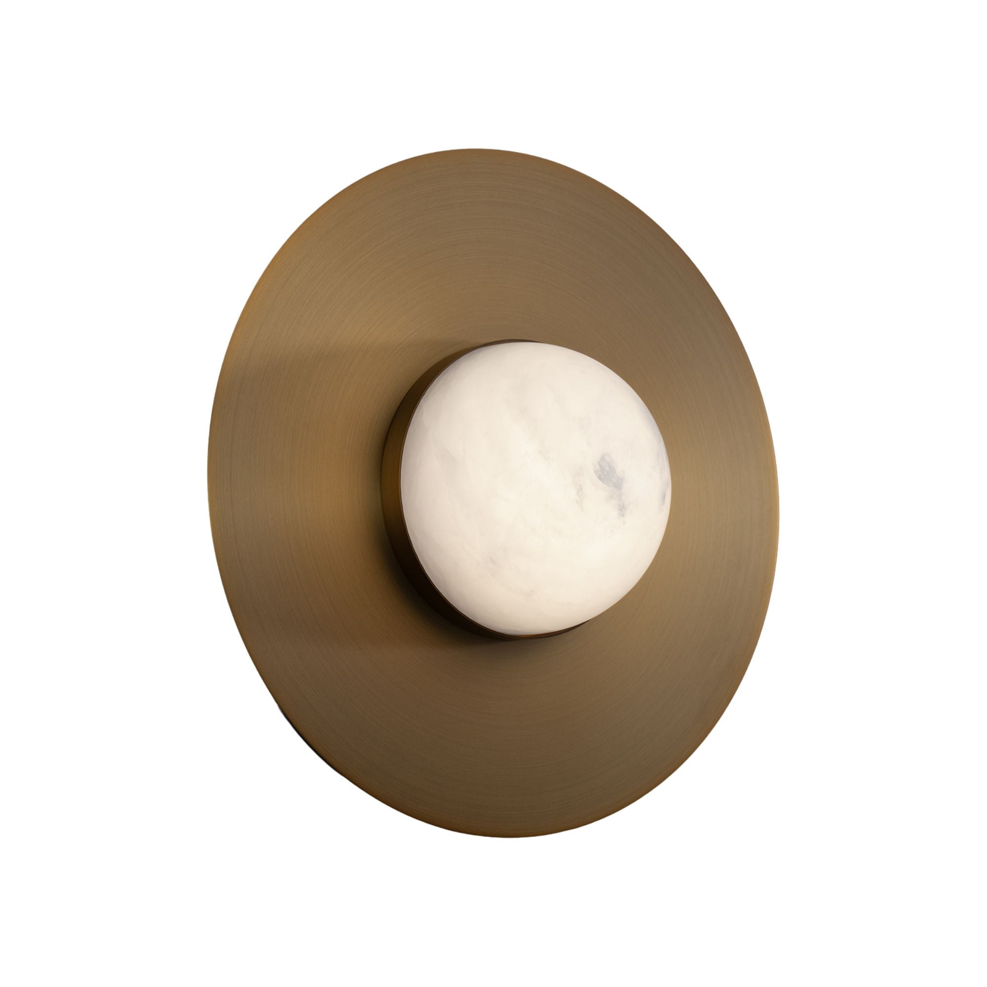 Landed 12" LED Flush Mount, Aged Brass Finish