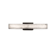 Modern Forms Lanza 20 in. Bathroom Vanity Light, Black with Alabaster Shade