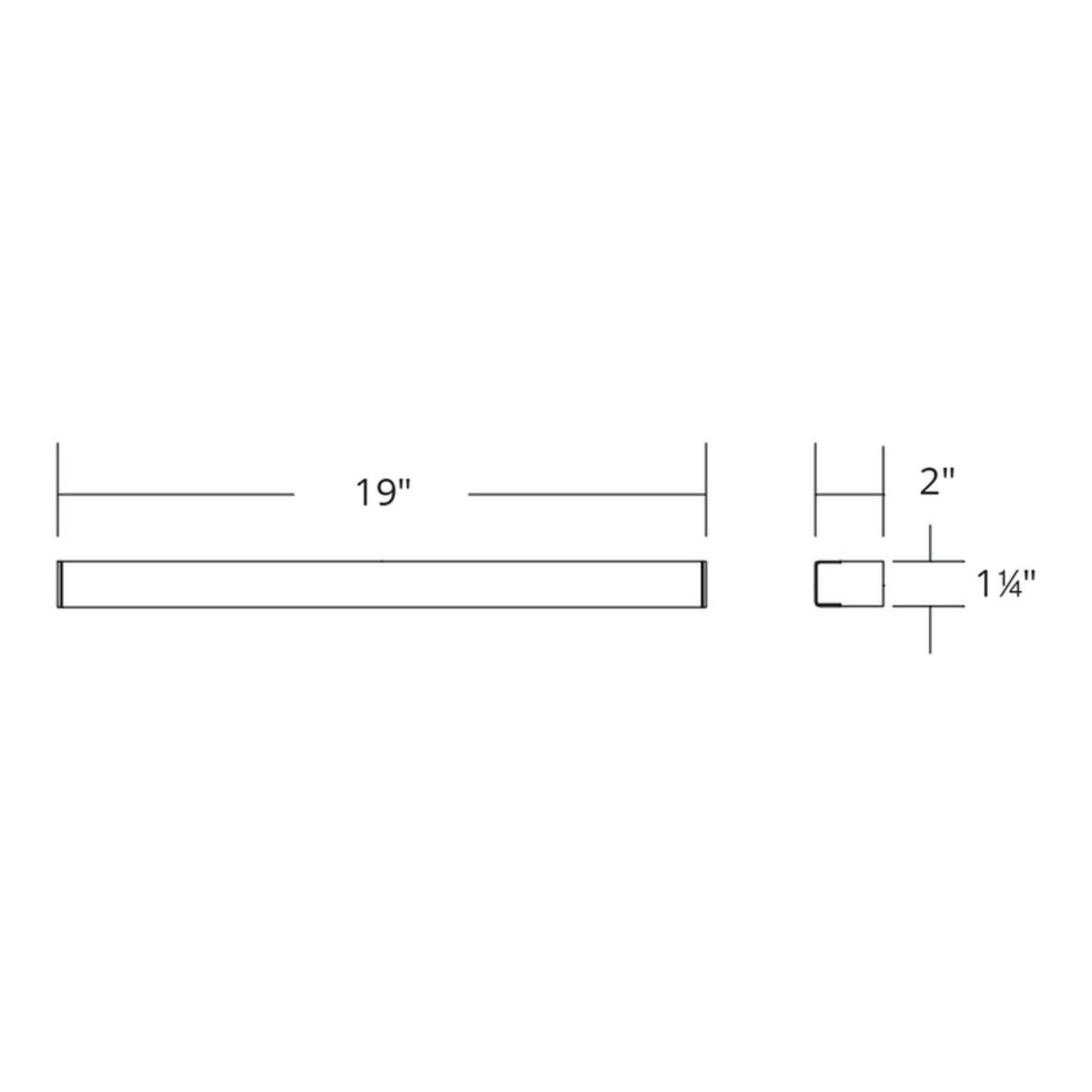 Lightstick 19" LED Bath & Vanity Light, Brushed Aluminum Finish