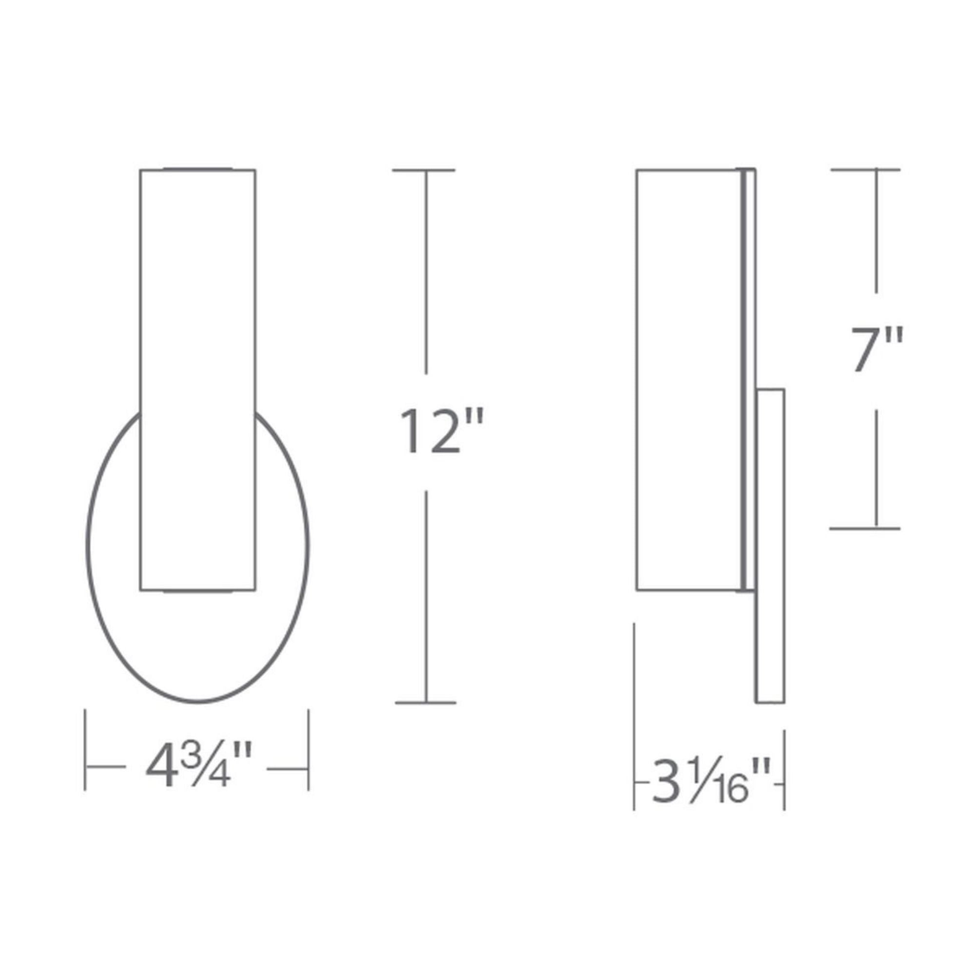 Loft 11" LED Wall Light, Brushed Nickel Finish