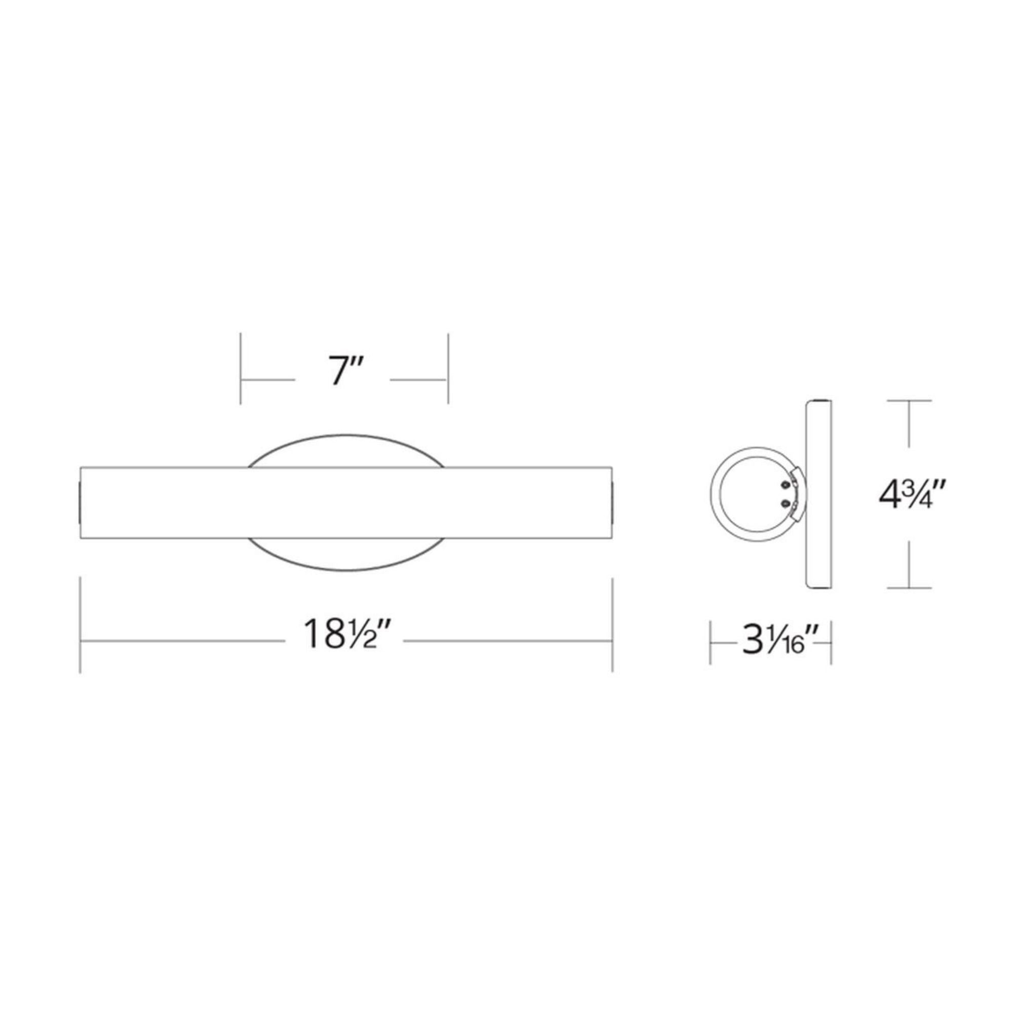 Loft 18" LED Bath & Vanity Light, 3500K, Chrome Finish