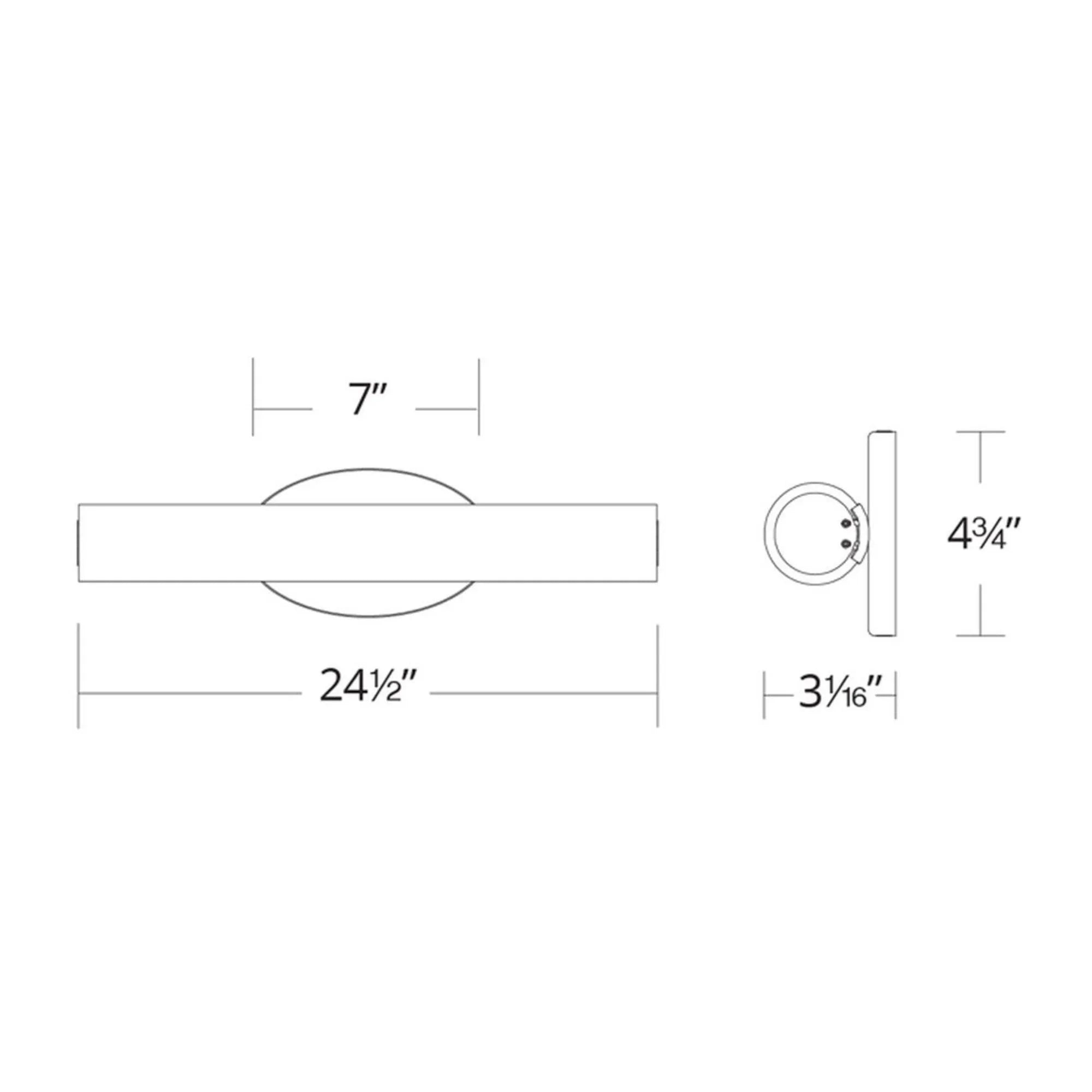Loft 24" LED Bath & Vanity Light, 2700K, Chrome Finish