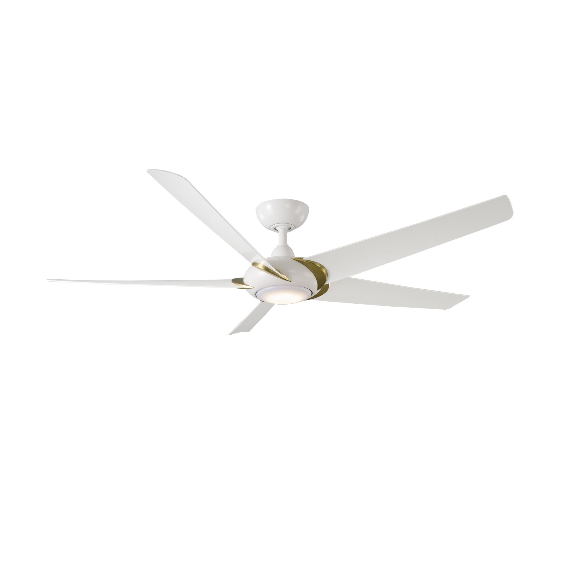 Lucid 62" LED Smart Outdoor Ceiling Fan, Matte White