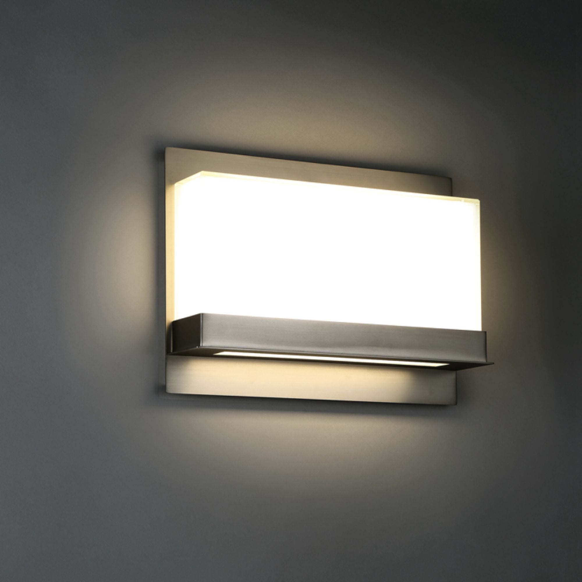 Lumnos 16" LED Wall Sconce, Satin Nickel Finish