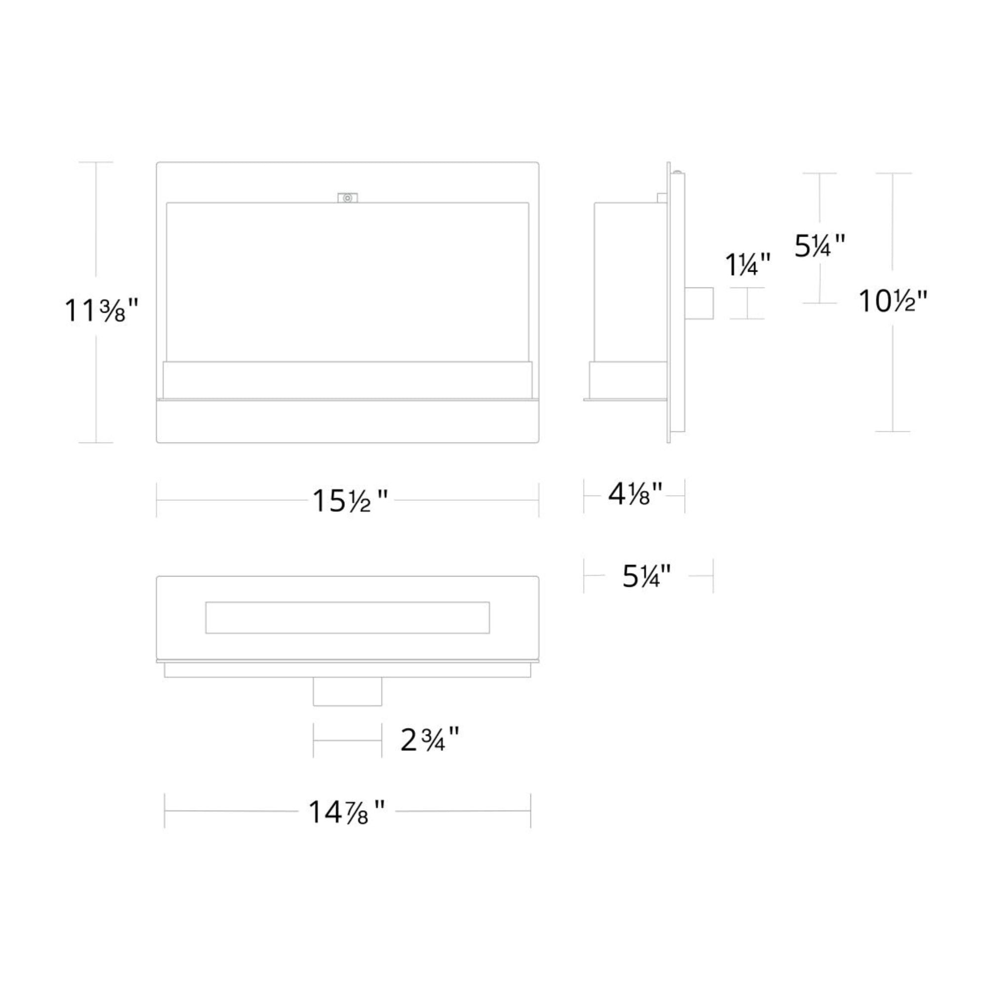Lumnos 16" LED Wall Sconce, Satin Nickel Finish