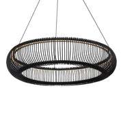 Lute 28" LED Pendant, Black Finish