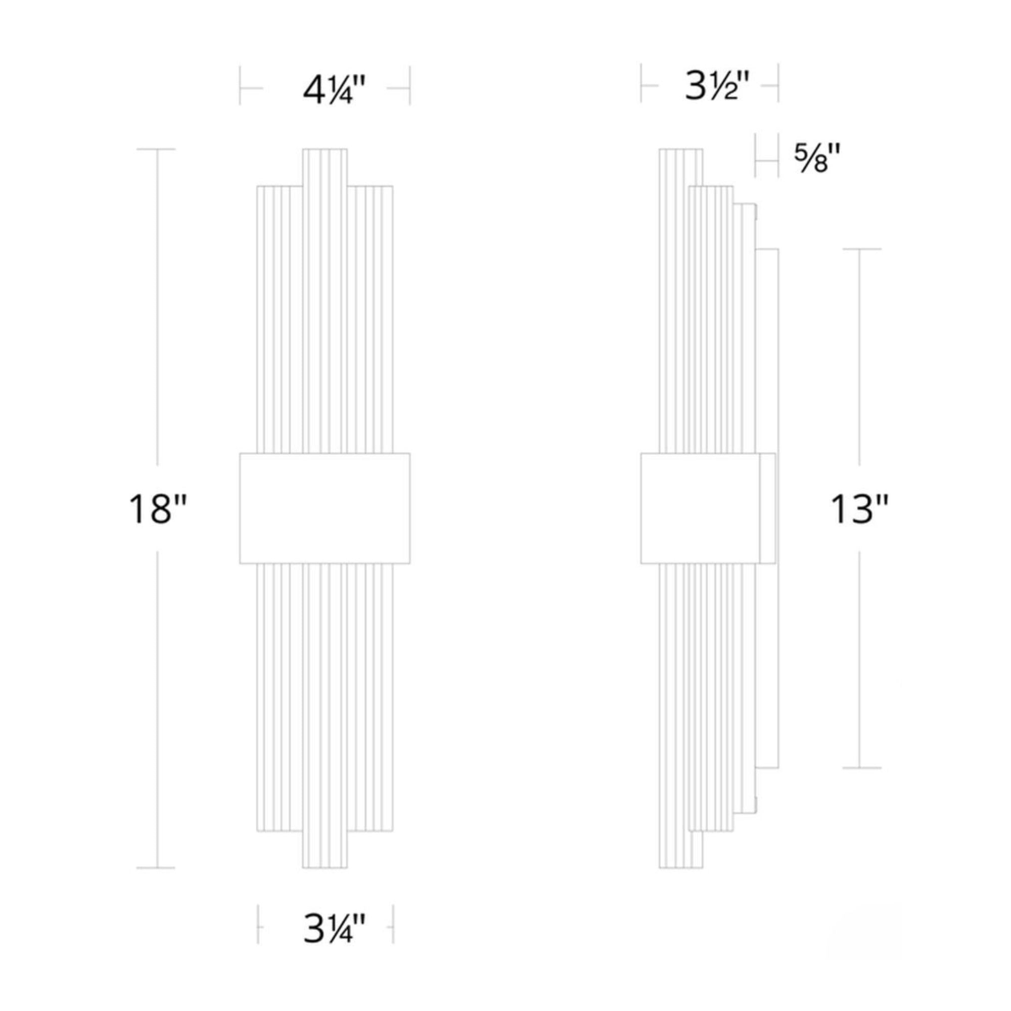 Luzerne 18" LED Wall Light, Brushed Nickel Finish