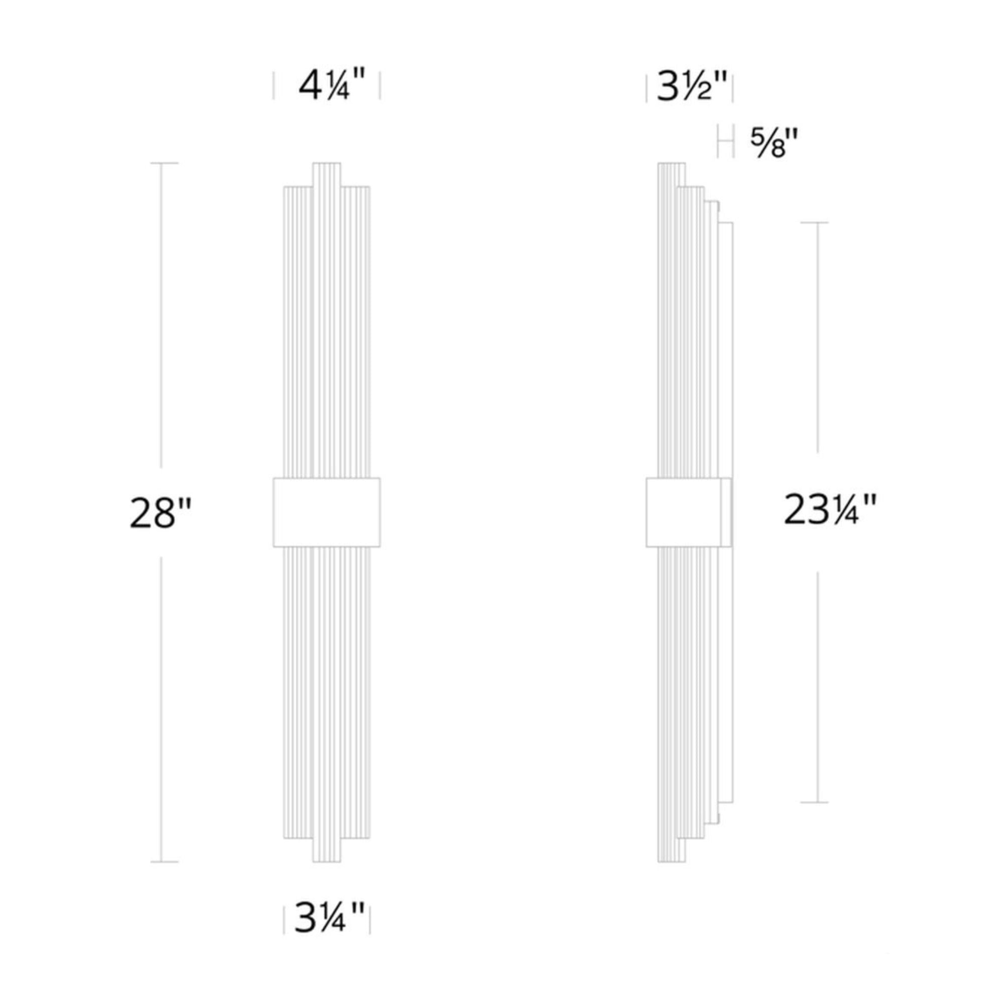 Luzerne 28" LED Bath Light, Aged Brass Finish