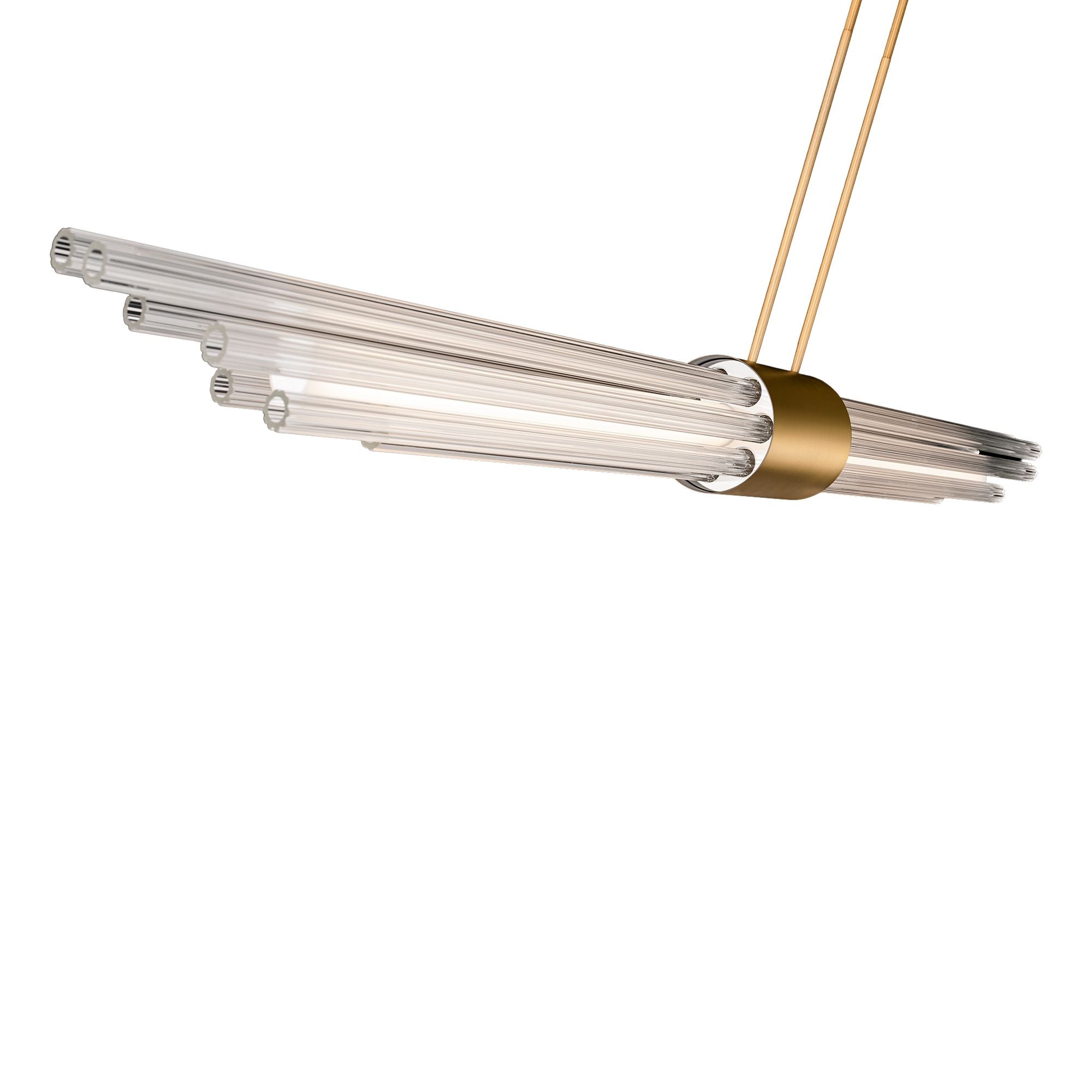 Luzerne 56" LED Linear Pendant, Aged Brass Finish