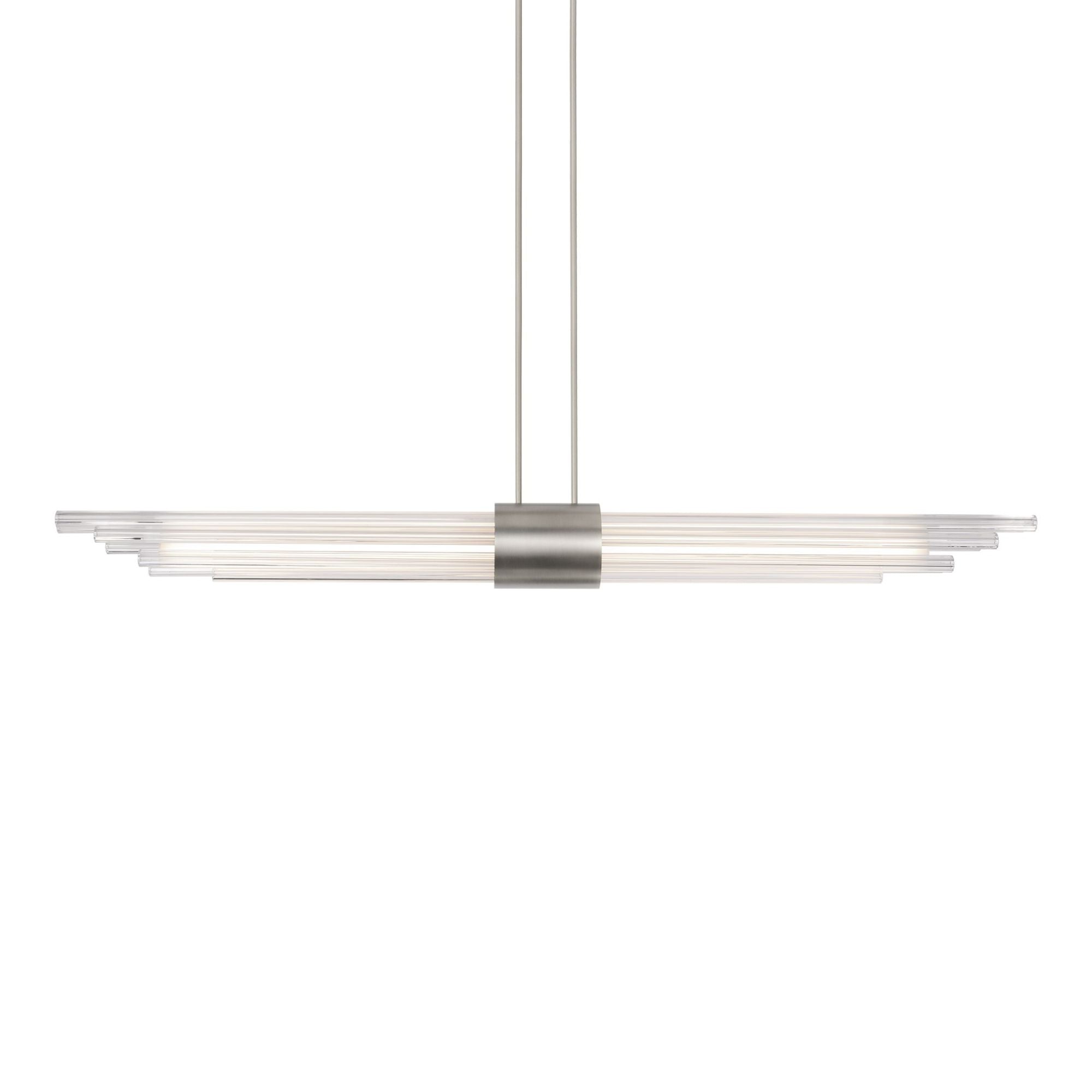 Luzerne 56" LED Linear Pendant, Brushed Nickel Finish