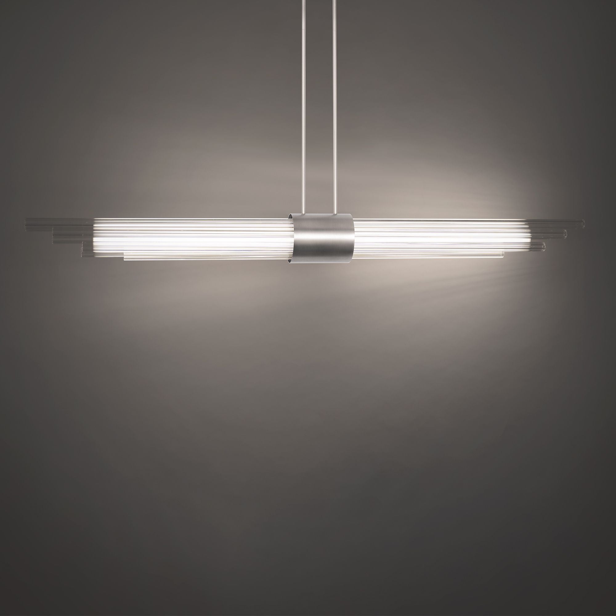 Luzerne 56" LED Linear Pendant, Brushed Nickel Finish