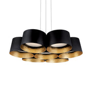 Marimba 18" LED Chandelier, Gold Leaf/Bronze Finish
