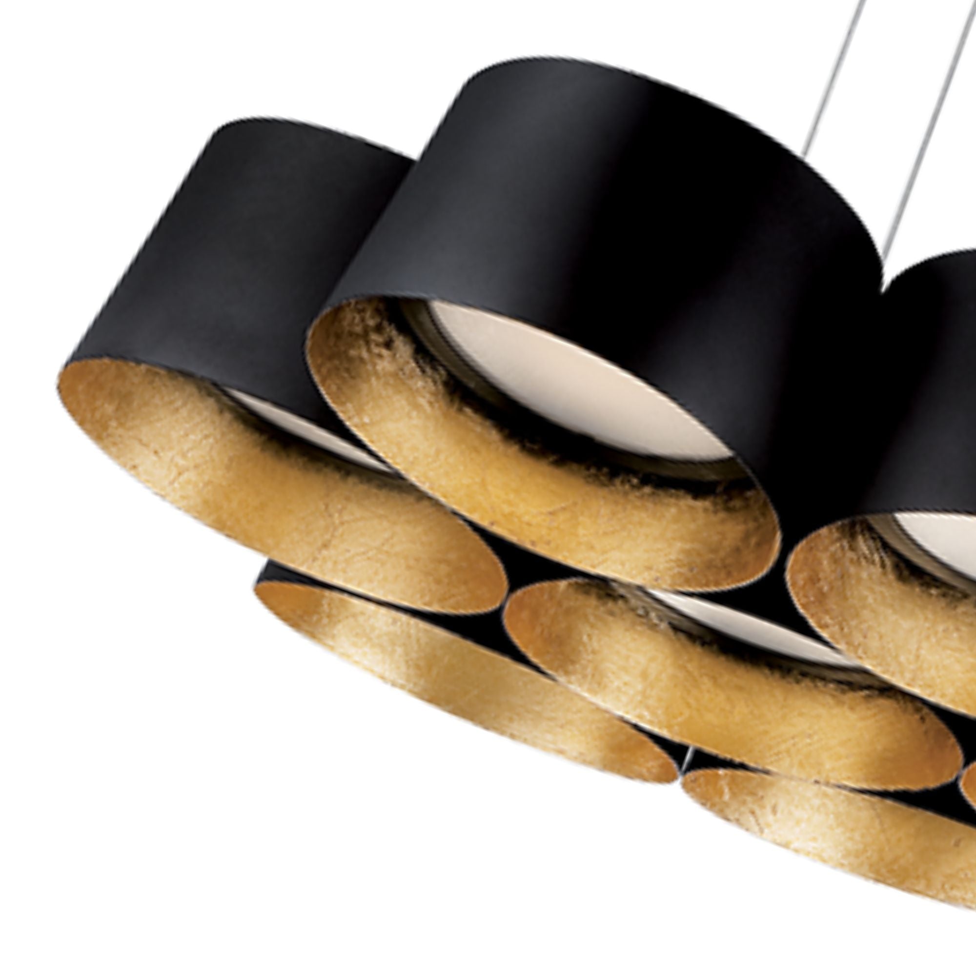 Marimba 18" LED Chandelier, Gold Leaf/Bronze Finish