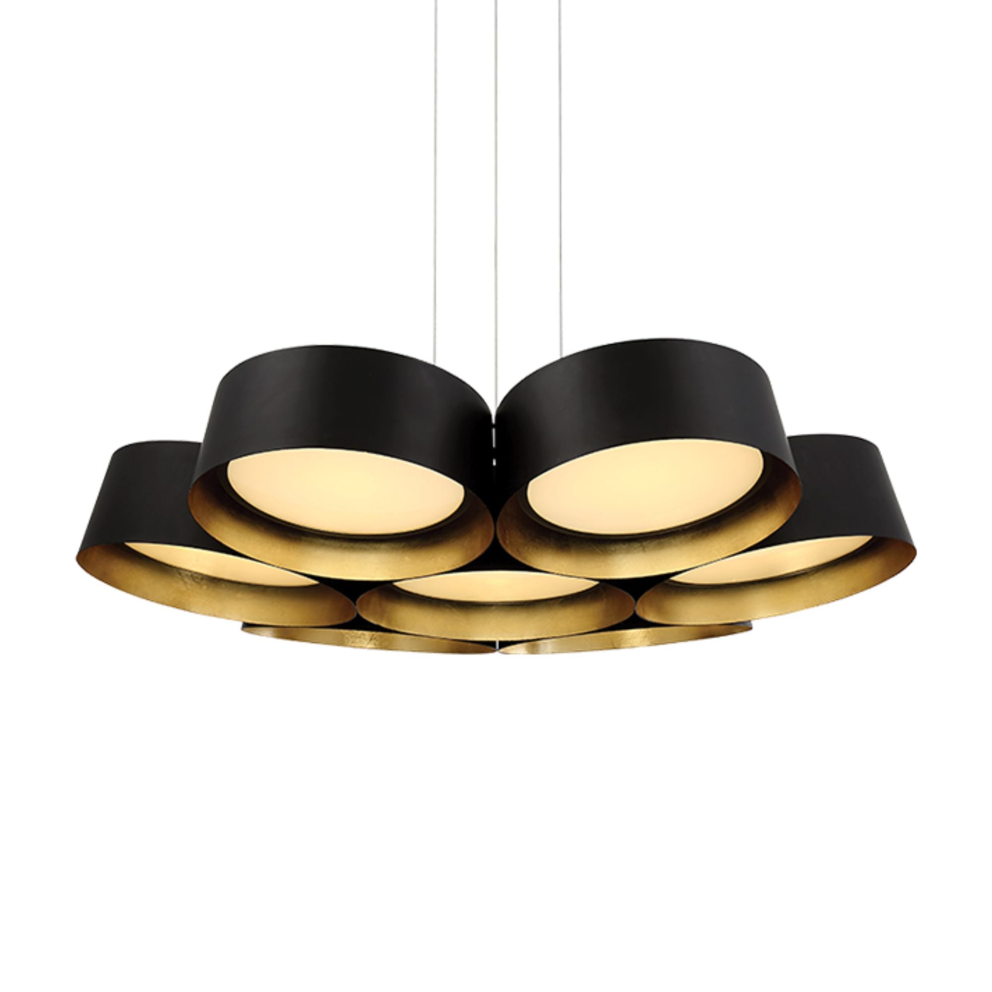 Marimba 24" LED Chandelier, Gold Leaf/Bronze Finish