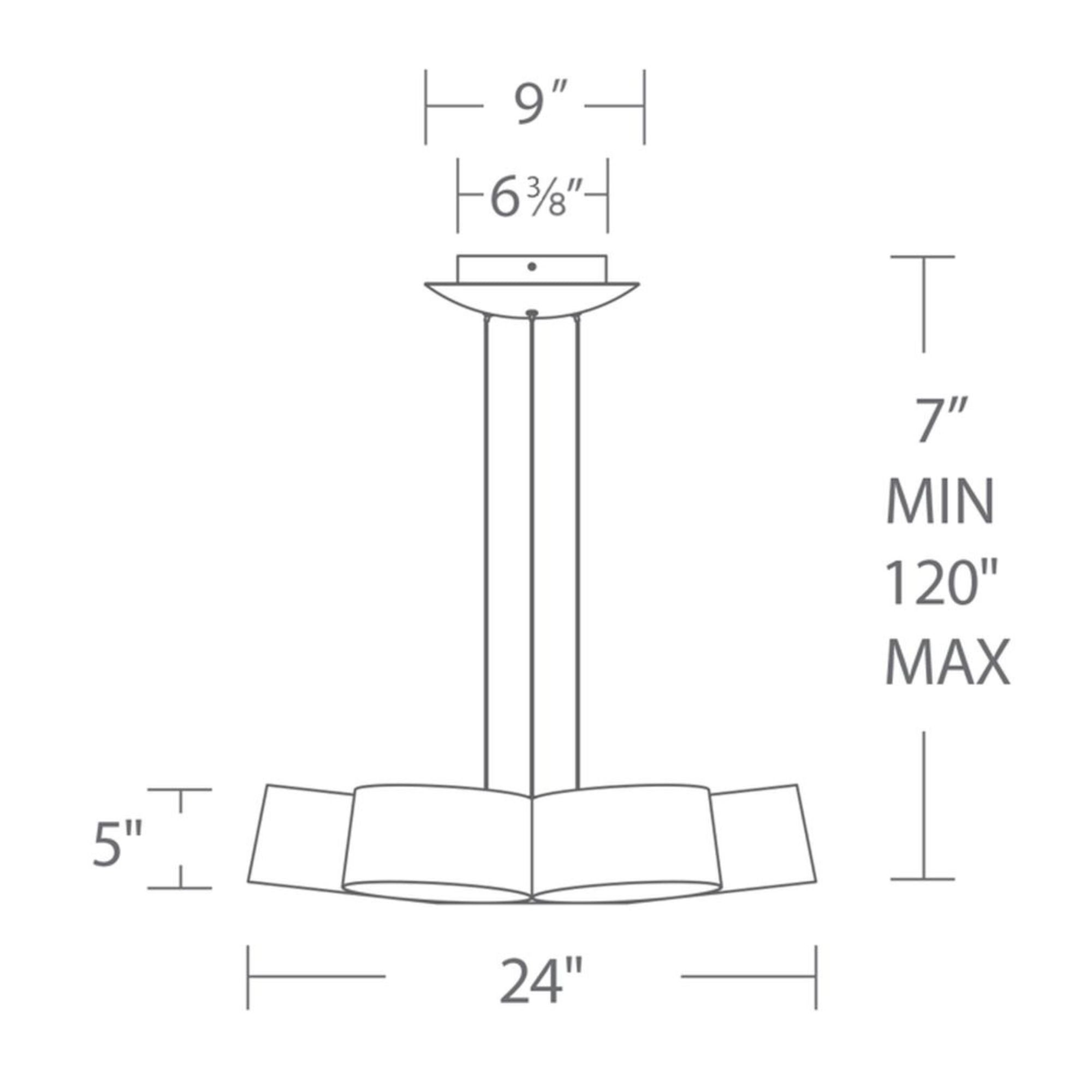 Marimba 24" LED Chandelier, Gold Leaf/Bronze Finish