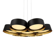 Marimba 34" LED Chandelier, Gold Leaf/Bronze Finish