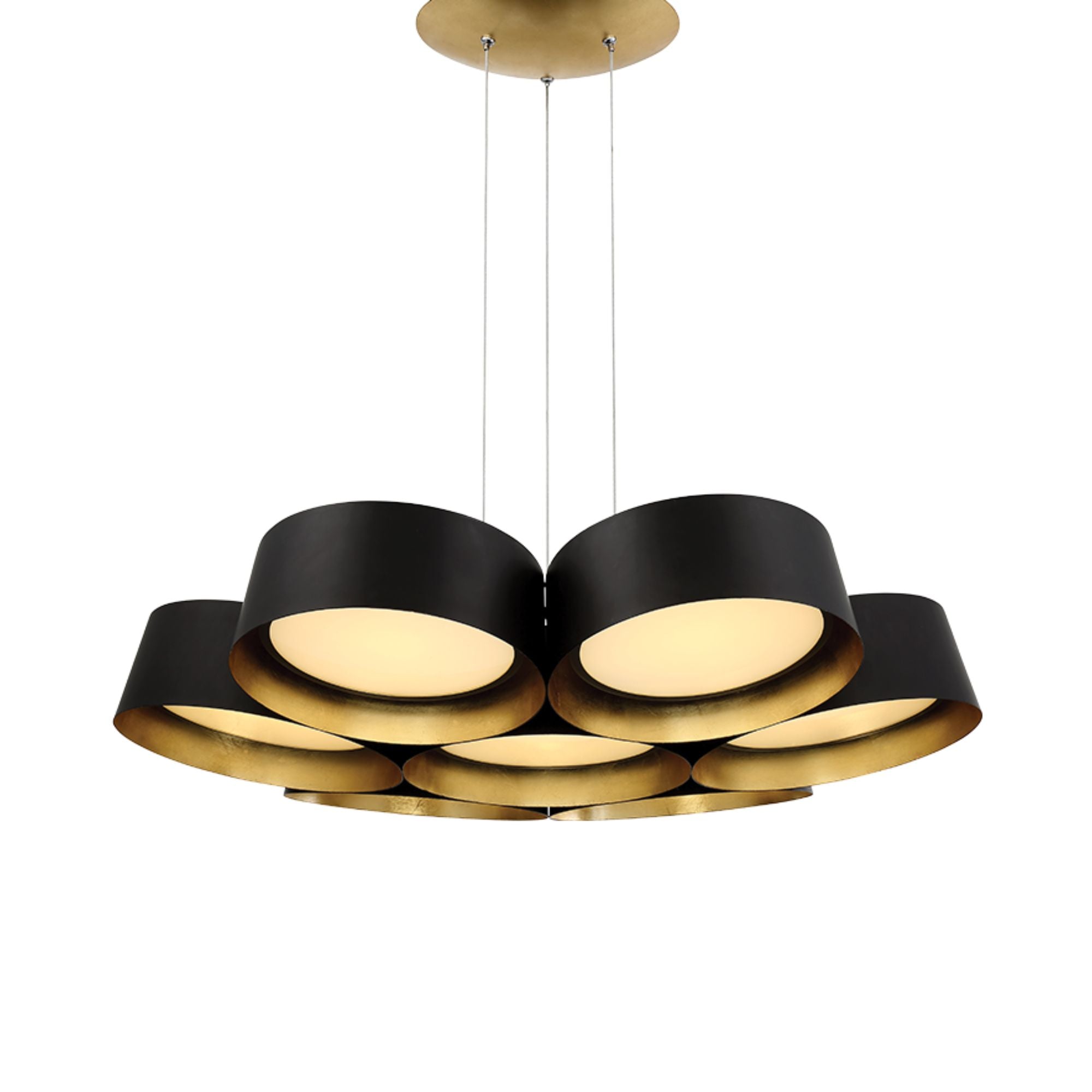 Marimba 34" LED Chandelier, Gold Leaf/Bronze Finish