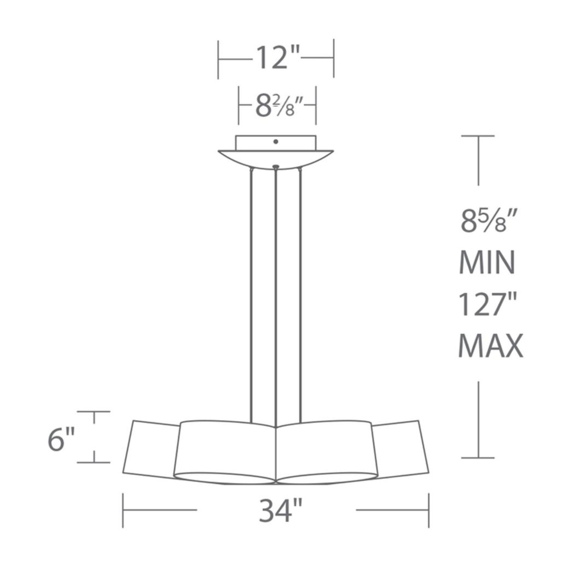Marimba 34" LED Chandelier, Gold Leaf/Bronze Finish
