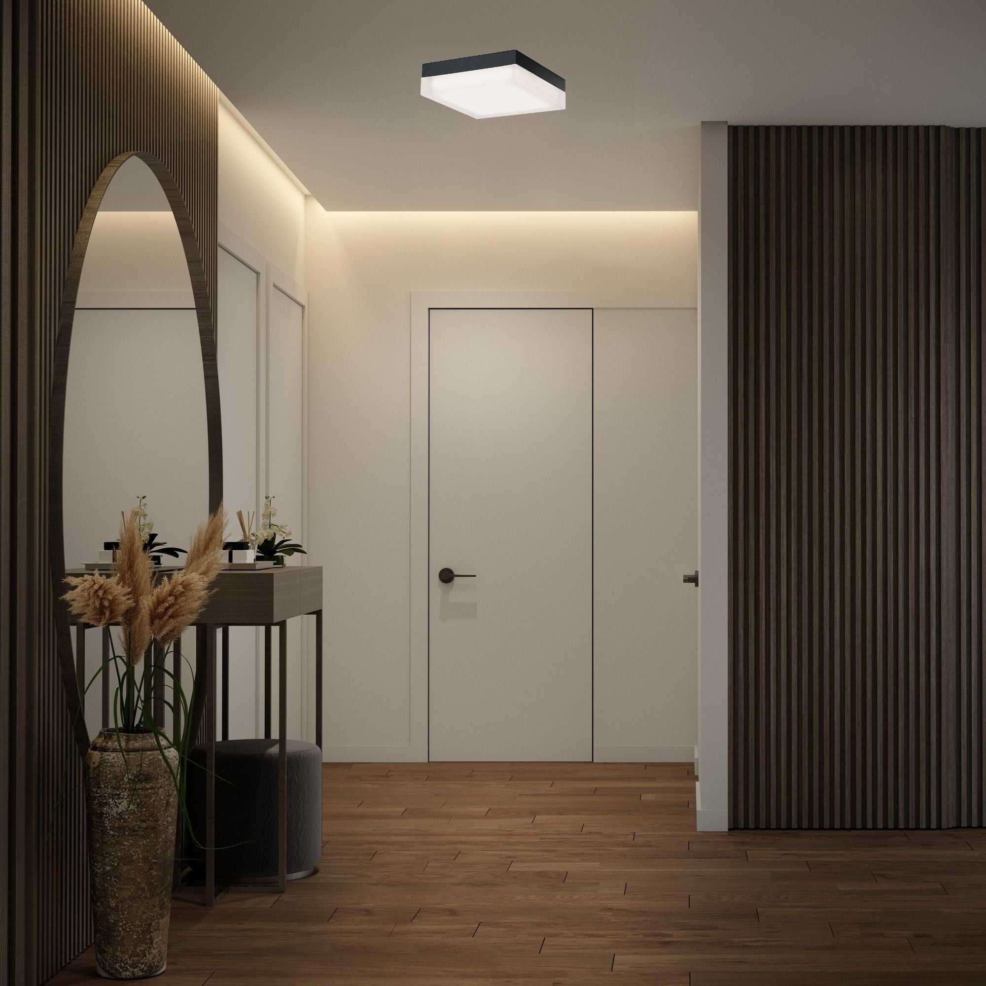 Matrix 9" LED Flush Mount, Black Finish