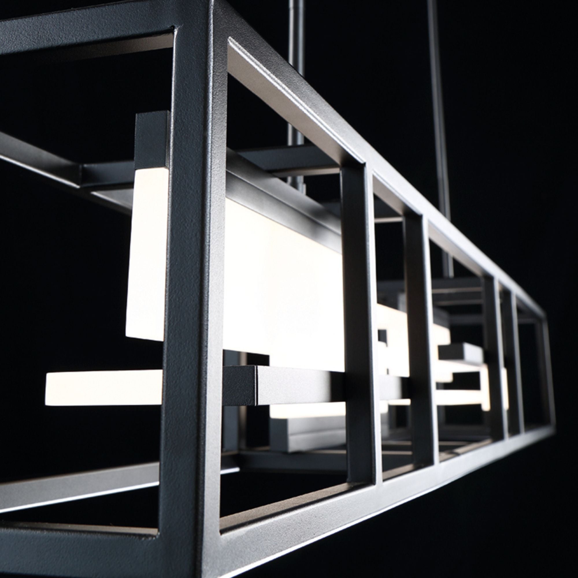 Memory 56" LED Linear Pendant, Black Finish