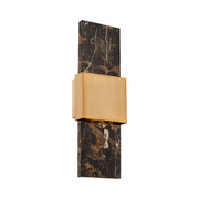 Mercer 24" LED Wall Sconce, Black & Aged Brass Finish
