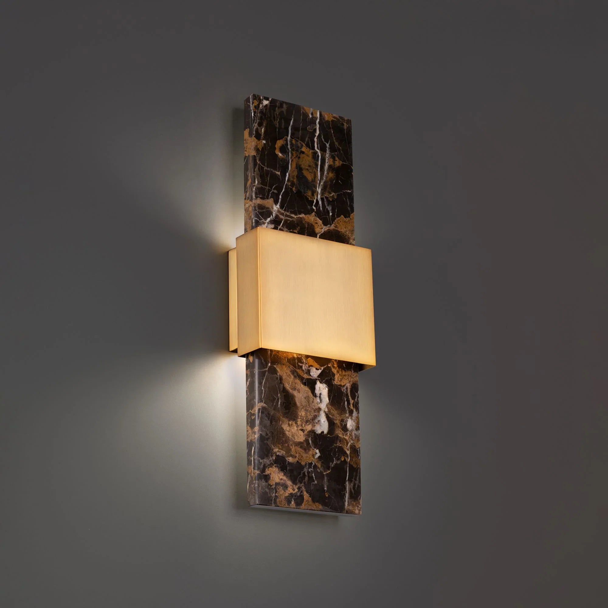 Mercer 24" LED Wall Sconce, Black & Aged Brass Finish